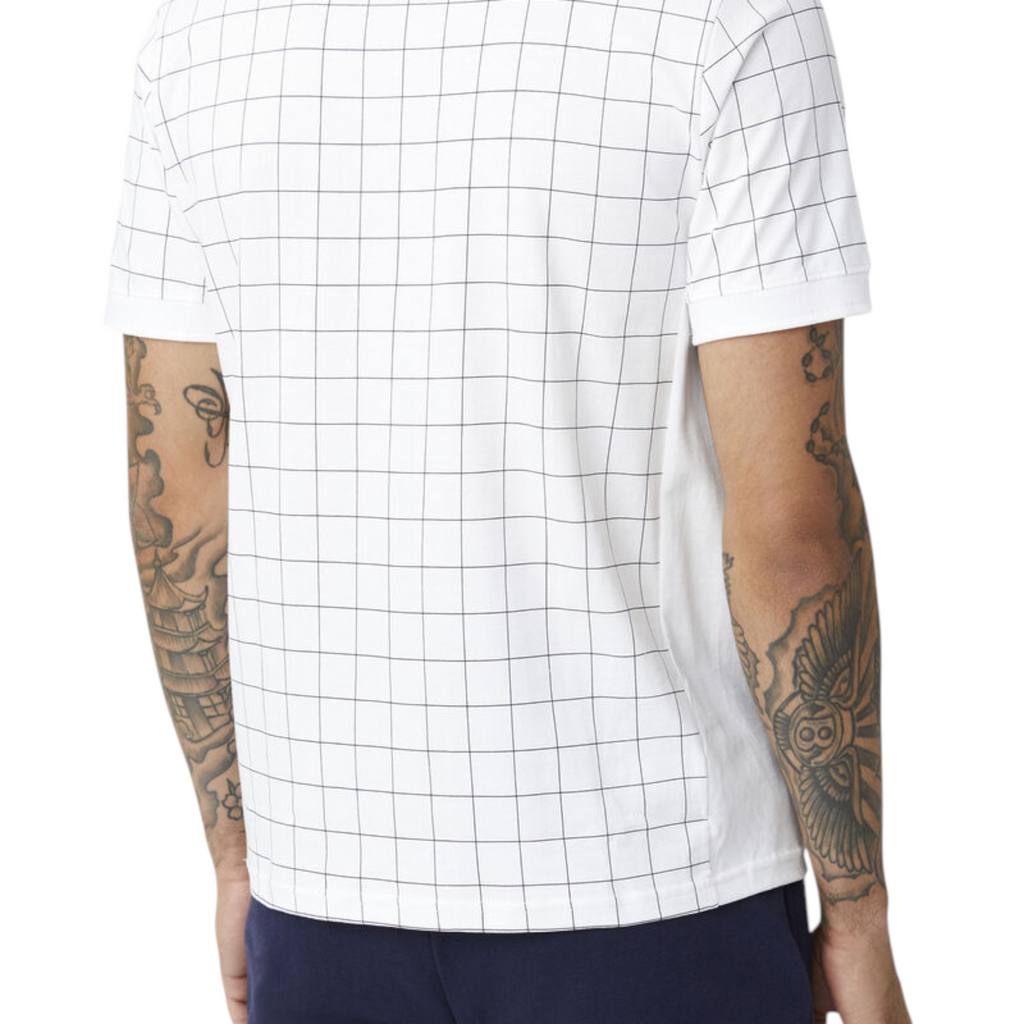 Fila Mens Polo Shirt Vintage Check Short Sleeve Summer Polo Cotton