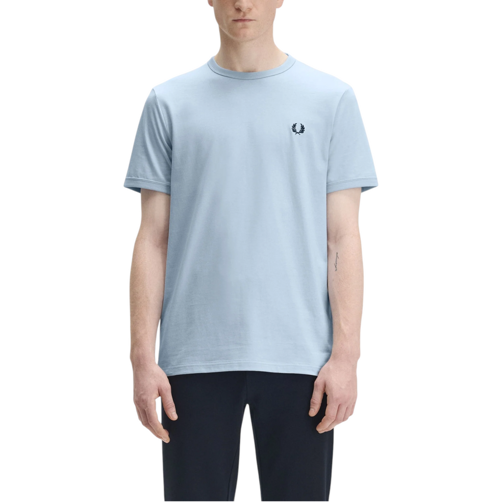 Fred Perry Mens T Shirt Ringer Crew Neck Short Sleeve Summer Tee
