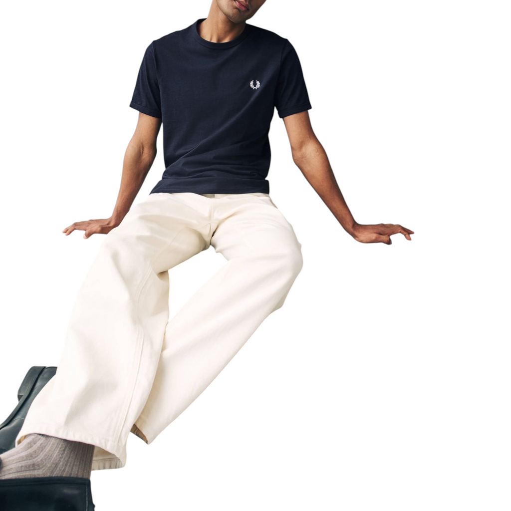 Fred Perry Mens T Shirt Ringer Crew Neck Short Sleeve Summer Tee