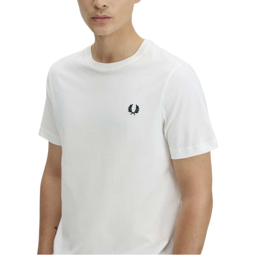Fred Perry Mens T Shirt Ringer Crew Neck Short Sleeve Summer Tee