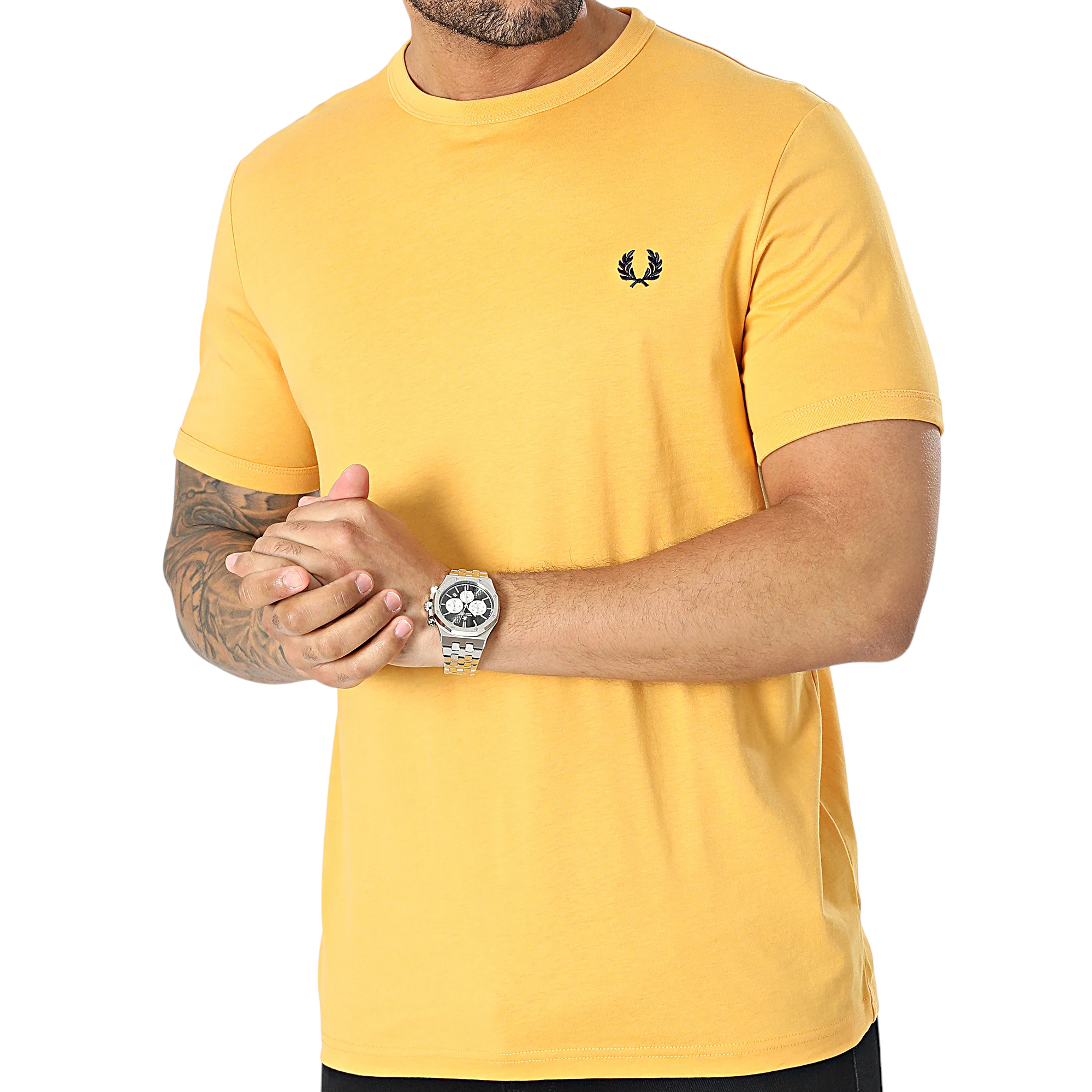 Fred Perry Mens T Shirt Ringer Crew Neck Short Sleeve Summer Tee