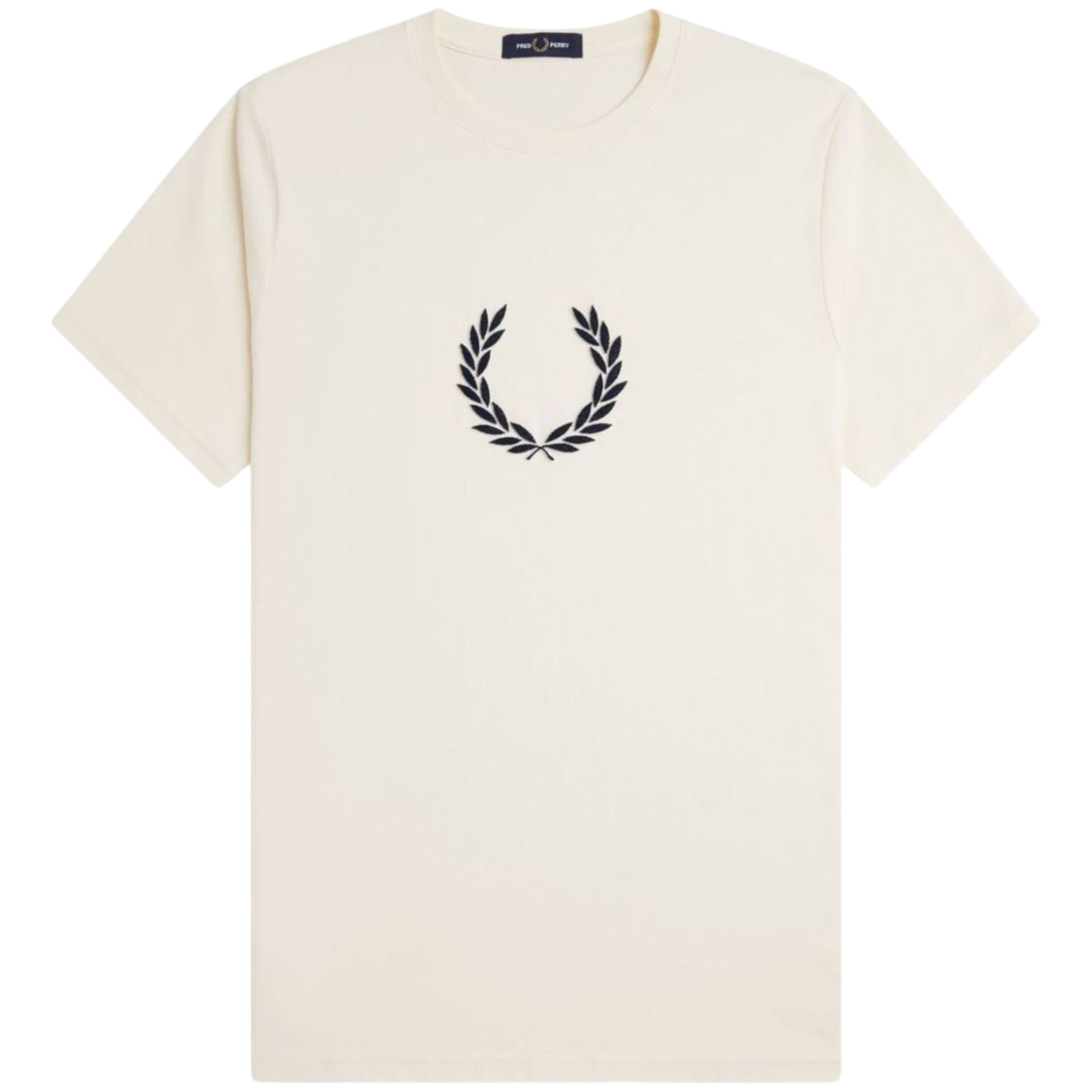 Fred Perry Mens T Shirt Textured Laurel Wreath Logo Crew Neck Short Sleeve Summer Tee
