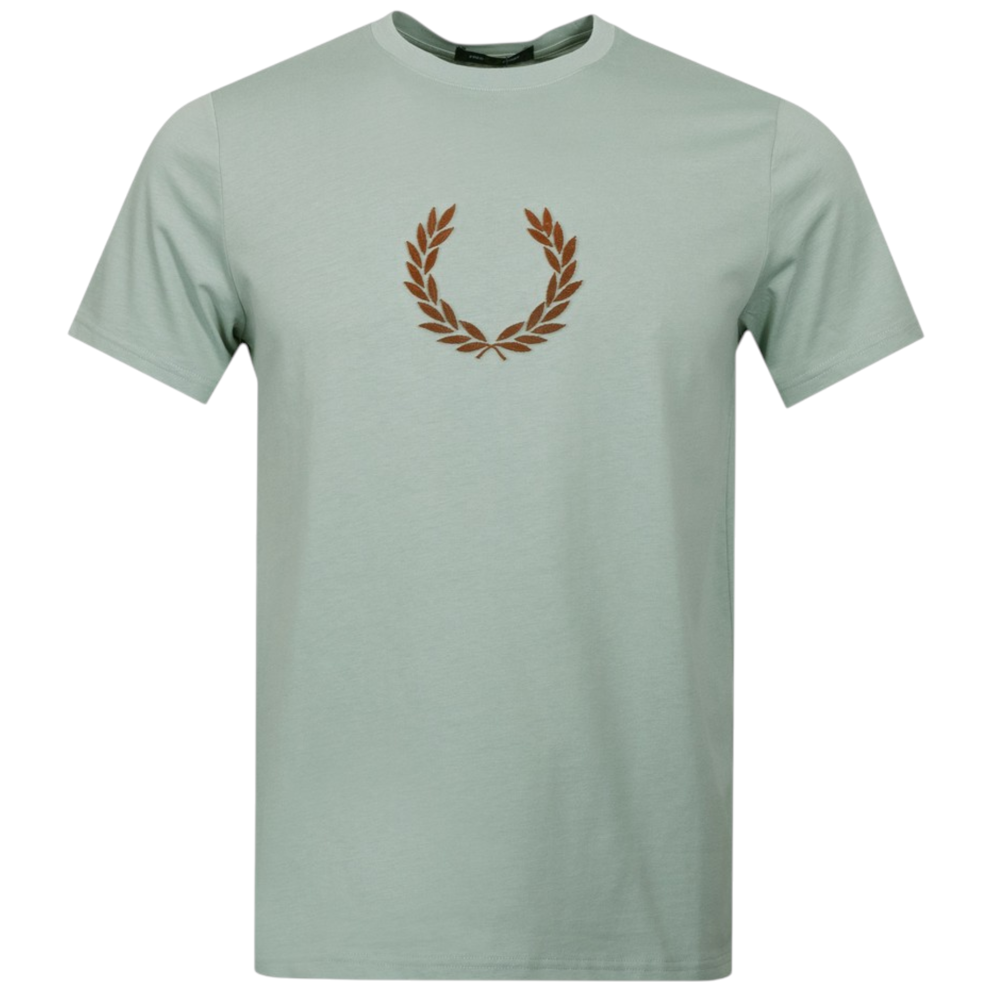 Fred Perry Mens T Shirt Textured Laurel Wreath Logo Crew Neck Short Sleeve Summer Tee