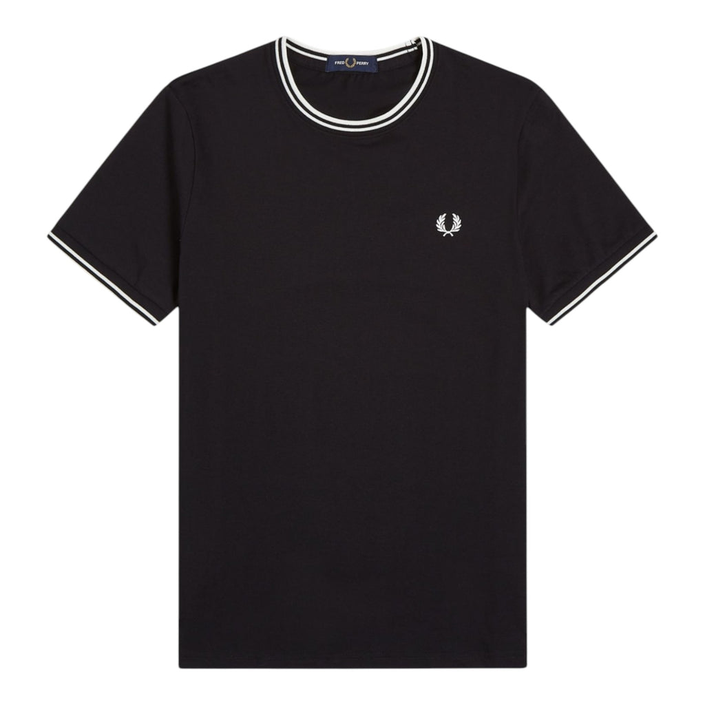Fred Perry Twin Tipped Mens T Shirt Crew Neck Short Sleeve Summer Tee