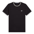 Fred Perry Twin Tipped Mens T Shirt Crew Neck Short Sleeve Summer Tee
