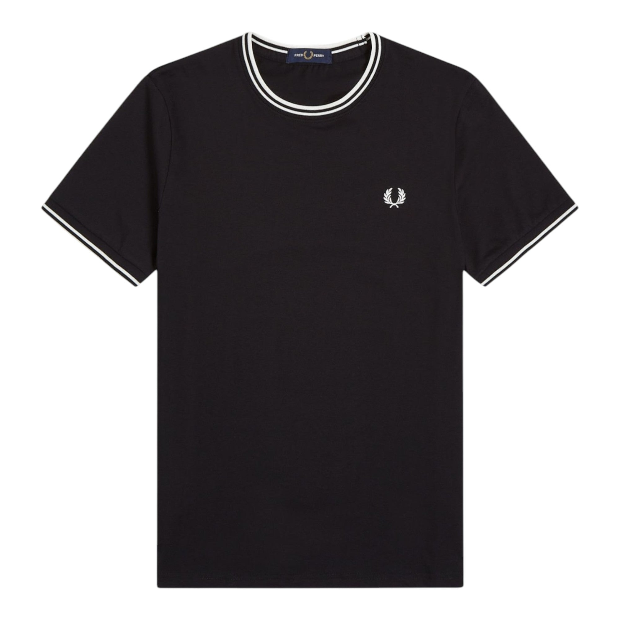 Fred Perry Twin Tipped Mens T Shirt Crew Neck Short Sleeve Summer Tee