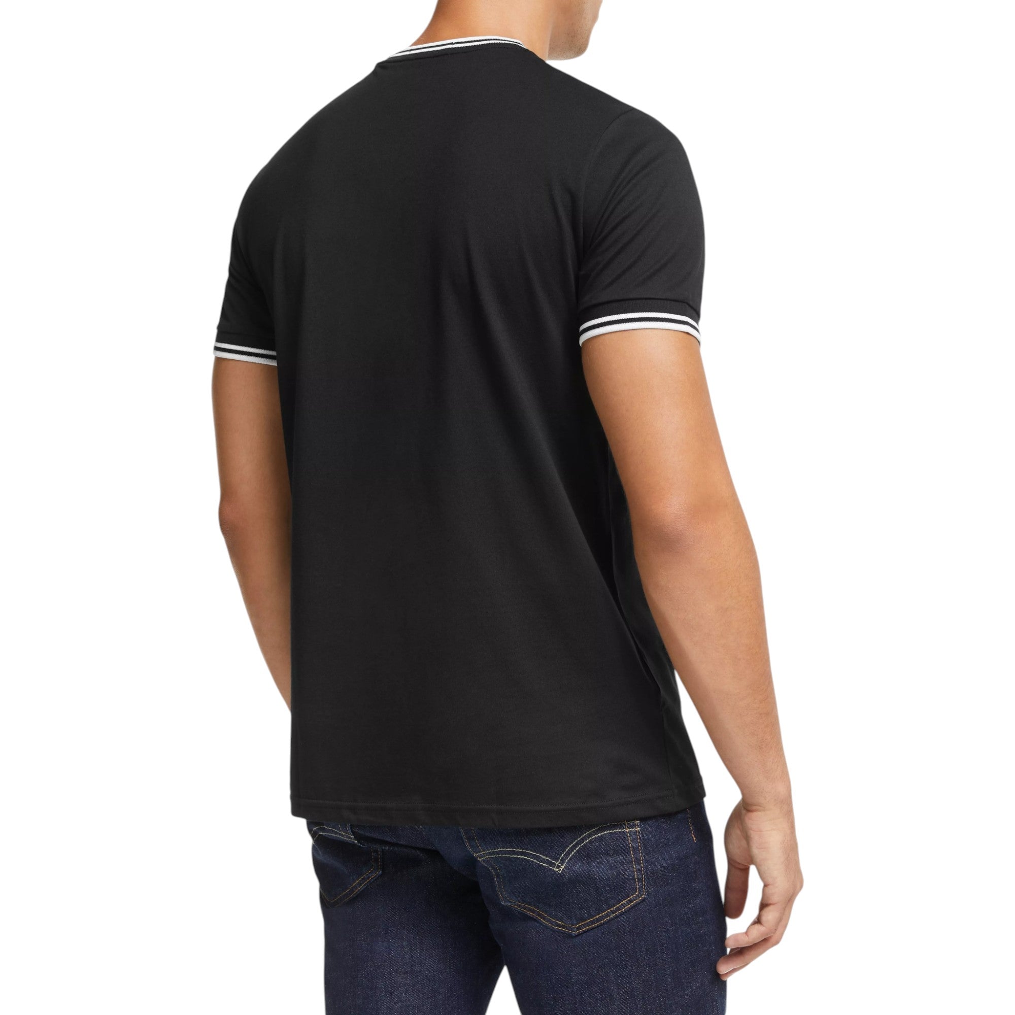 Fred Perry Twin Tipped Mens T Shirt Crew Neck Short Sleeve Summer Tee
