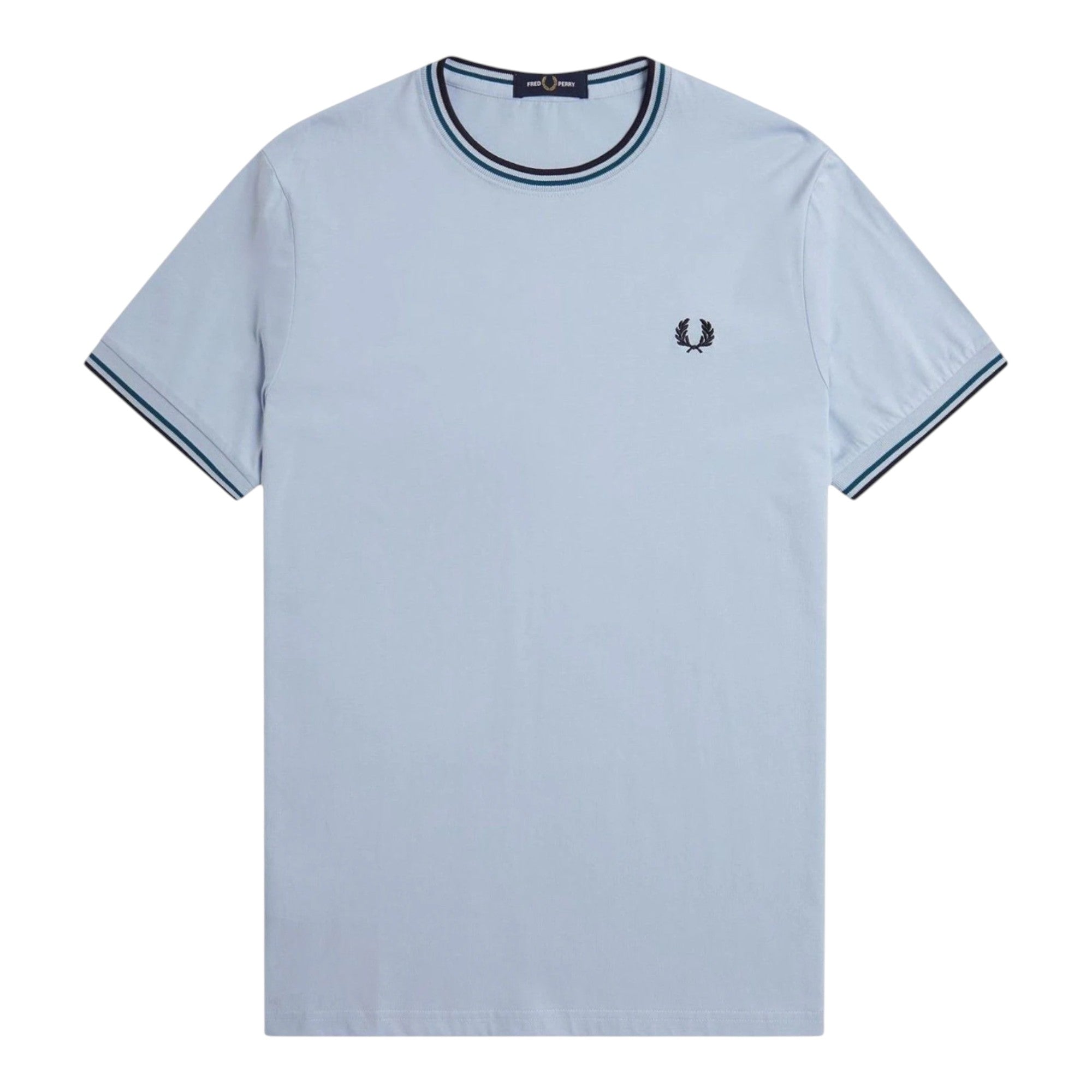 Fred Perry Twin Tipped Mens T Shirt Crew Neck Short Sleeve Summer Tee