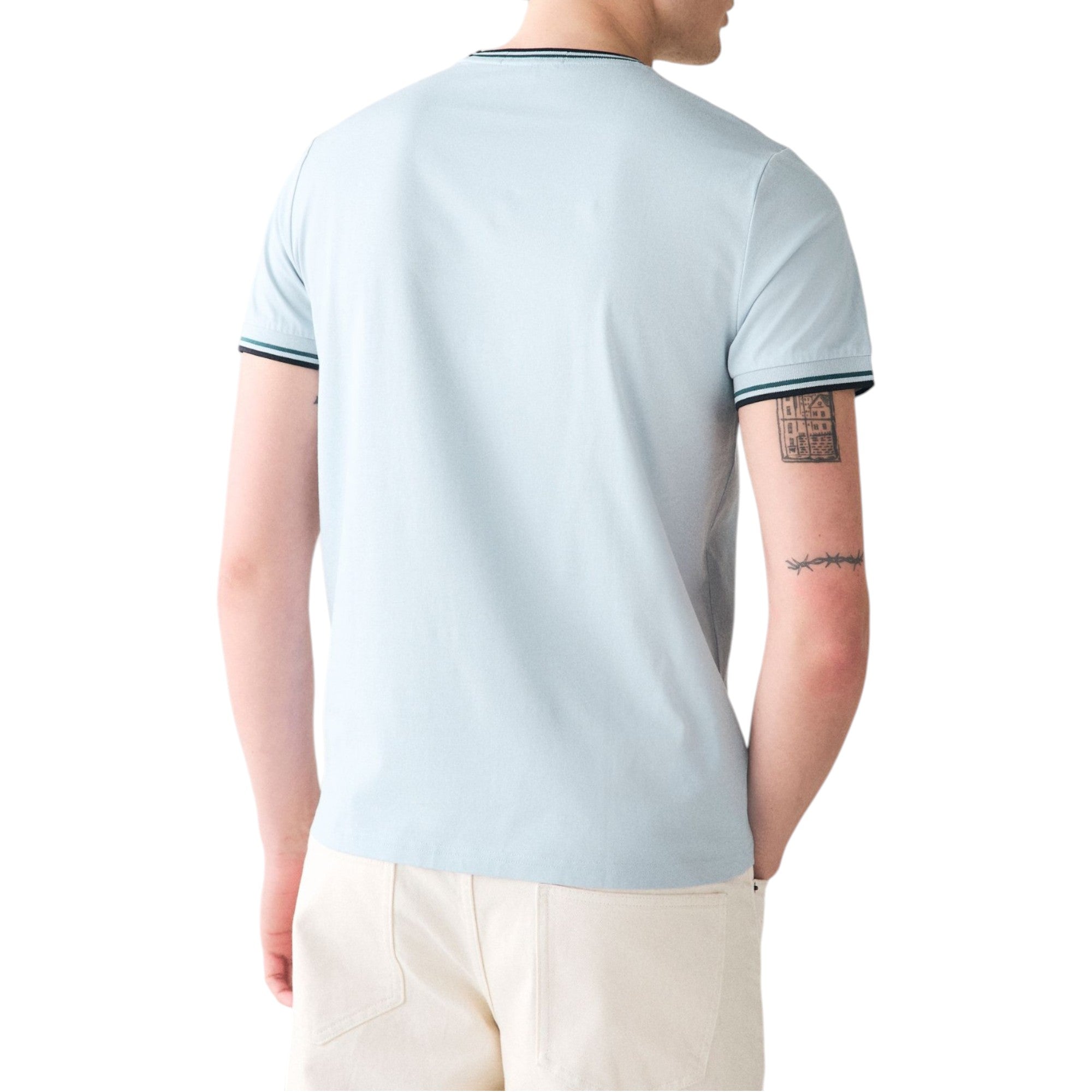Fred Perry Twin Tipped Mens T Shirt Crew Neck Short Sleeve Summer Tee