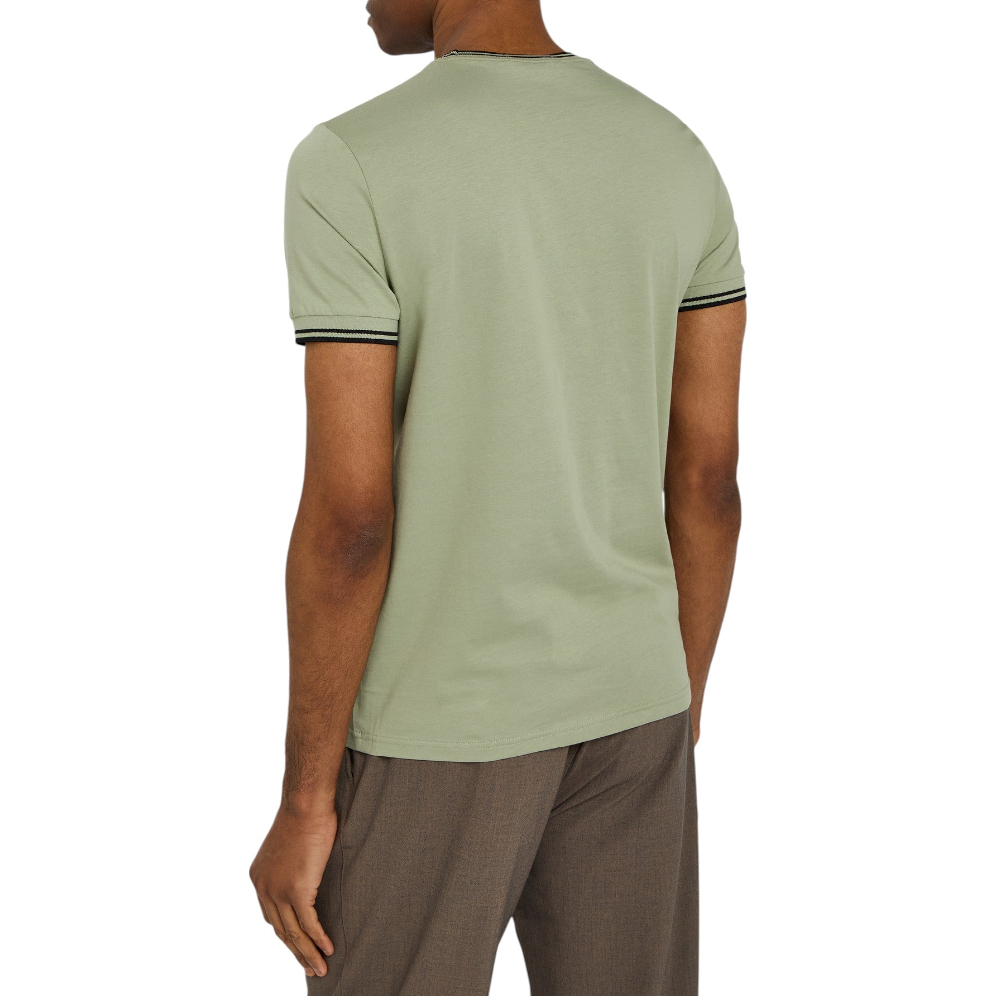 Fred Perry Twin Tipped Mens T Shirt Crew Neck Short Sleeve Summer Tee