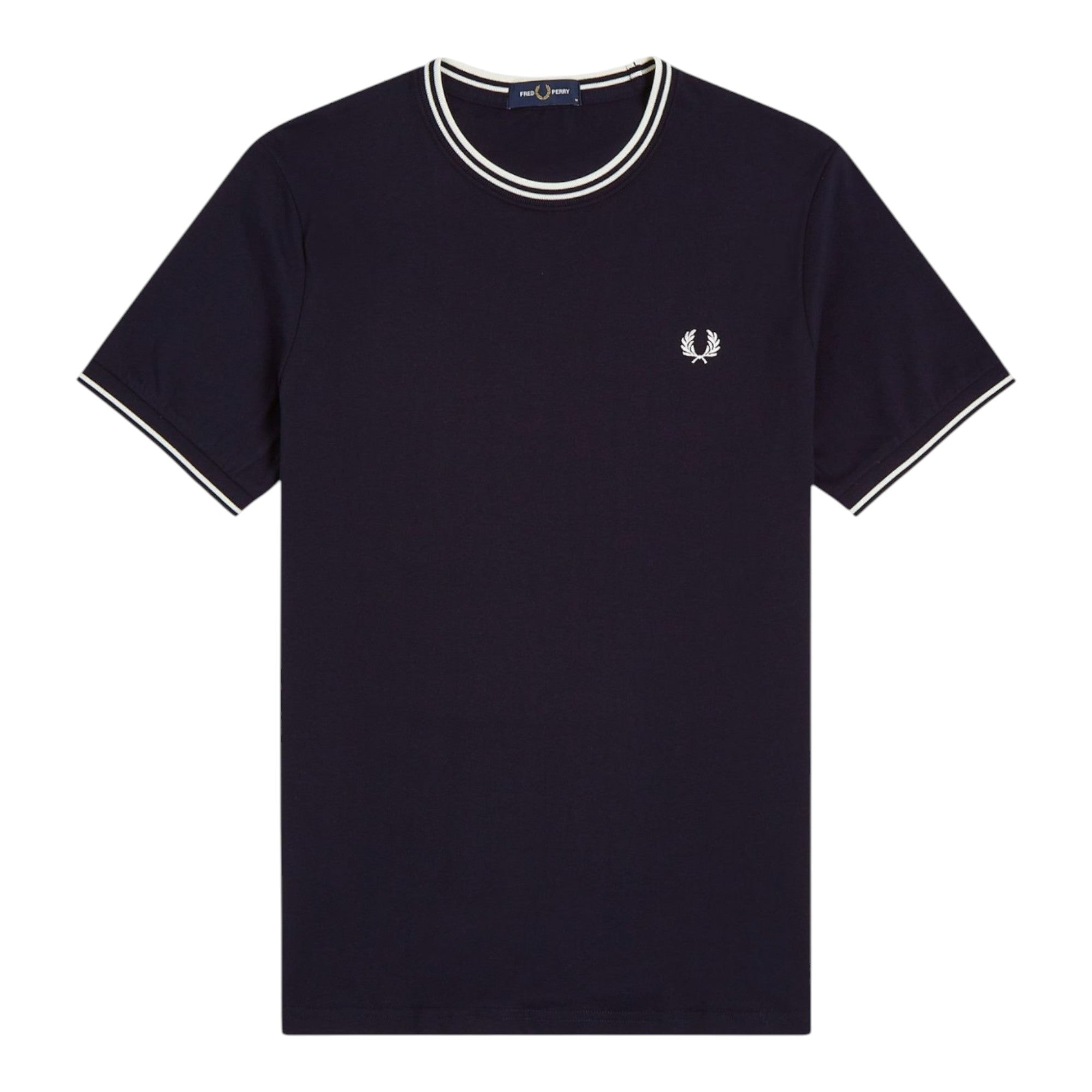 Fred Perry Twin Tipped Mens T Shirt Crew Neck Short Sleeve Summer Tee