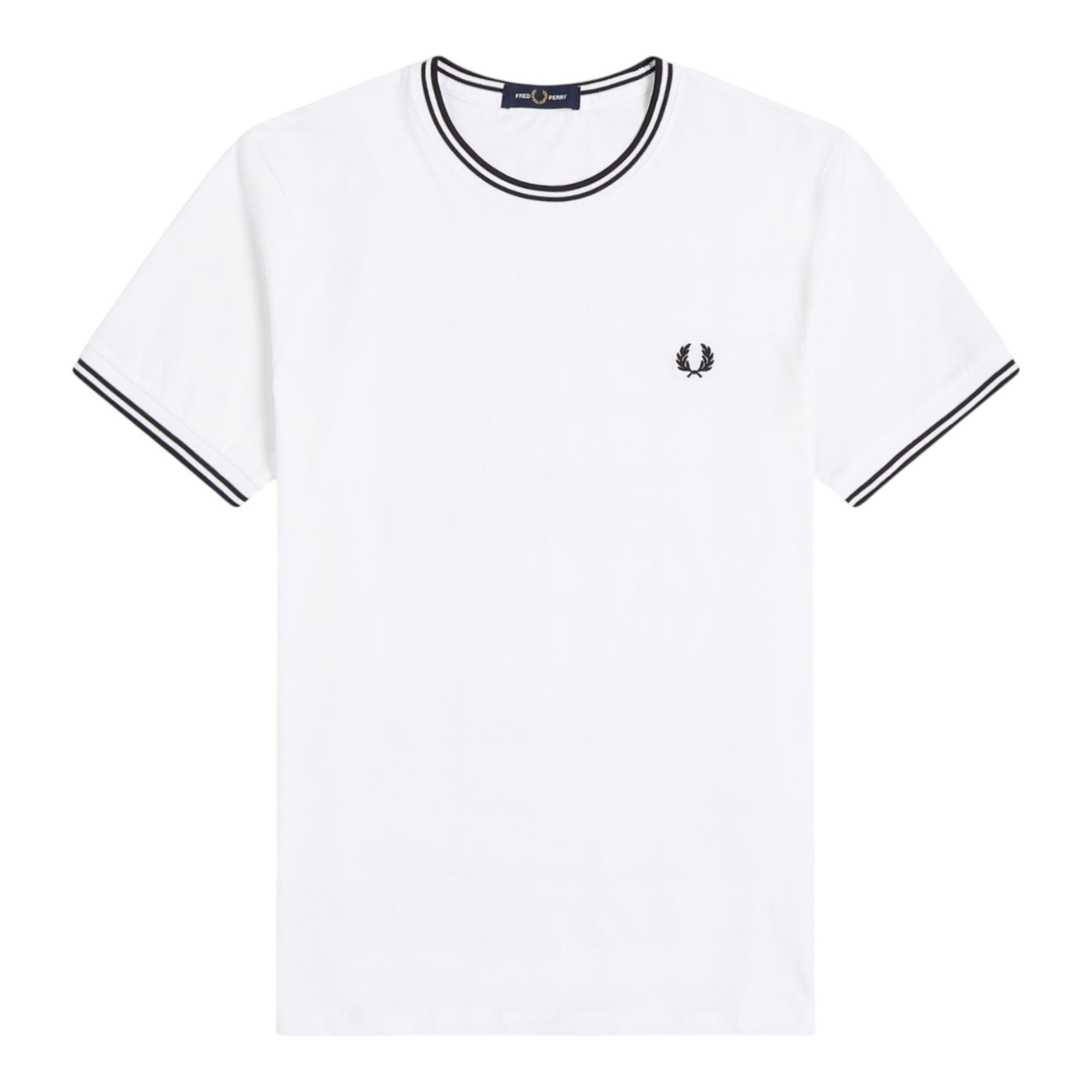 Fred Perry Twin Tipped Mens T Shirt Crew Neck Short Sleeve Summer Tee