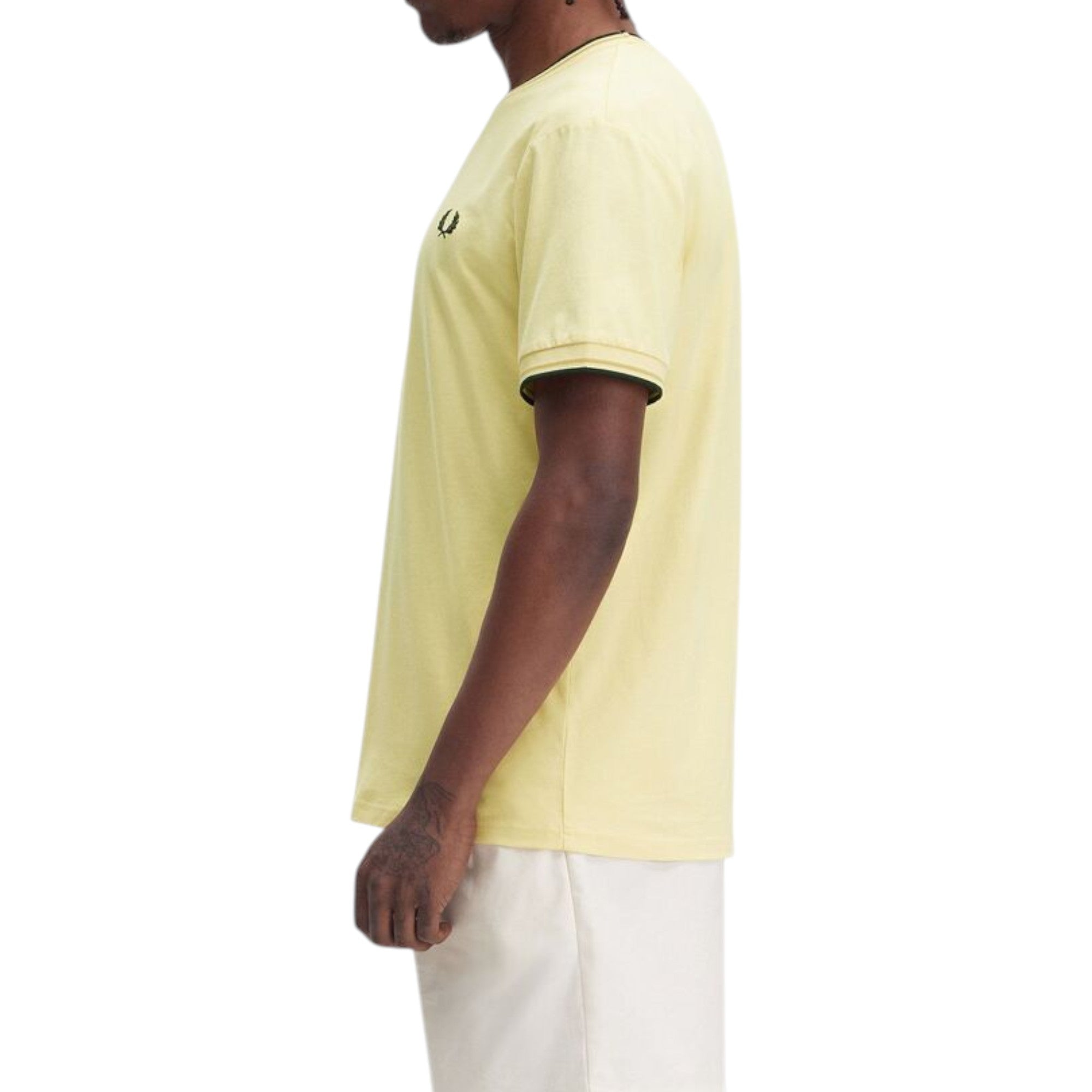 Fred Perry Twin Tipped Mens T Shirt Crew Neck Short Sleeve Summer Tee