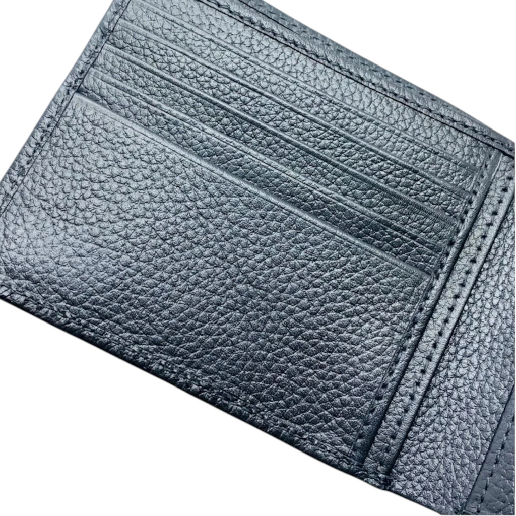 Hugo Boss Mens Genuine Leather Wallet Traveller Bifold Credit Card Holder Black