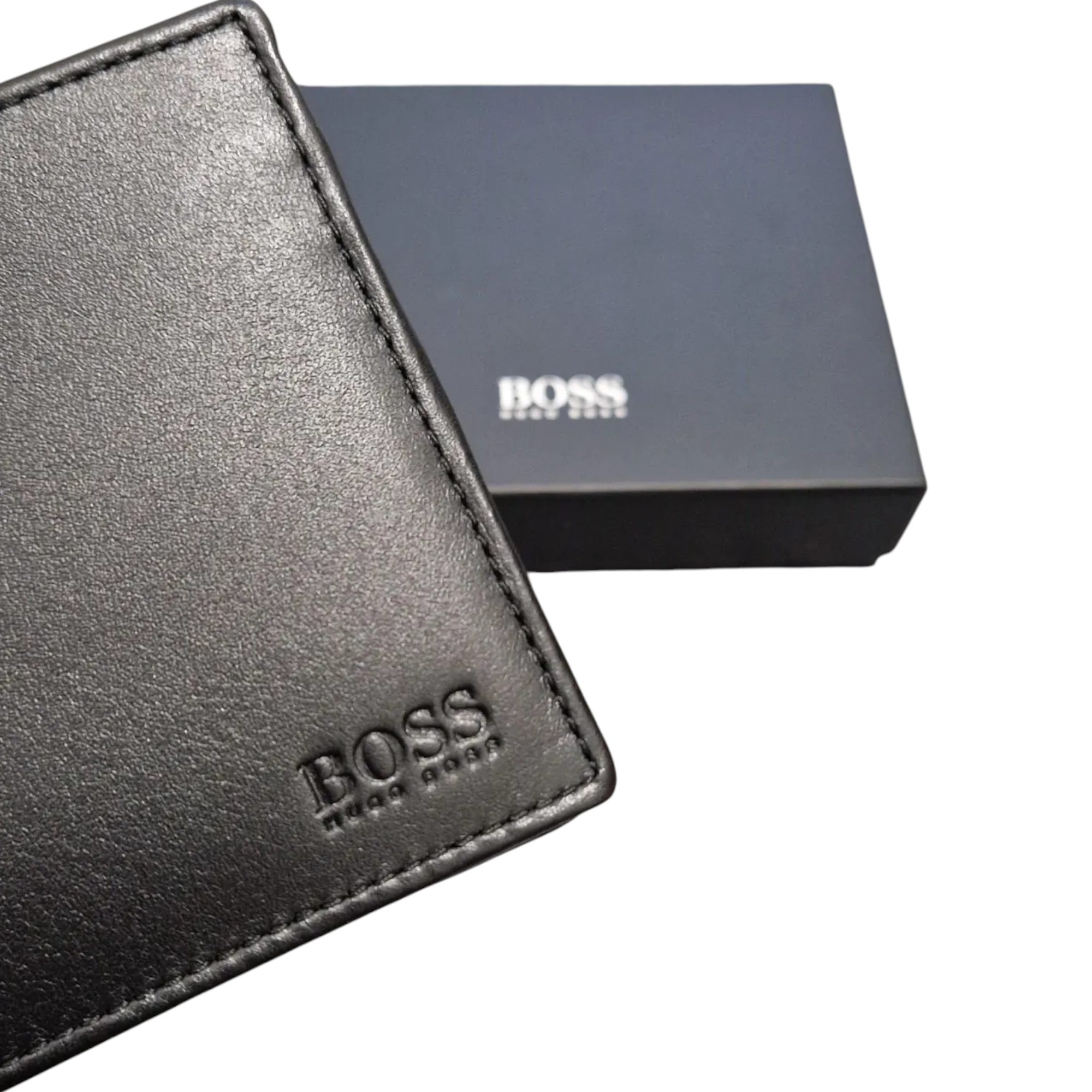 Hugo Boss Mens Wallet Asolo Genuine Leather Wallet Bifold Credit Card Holder Black