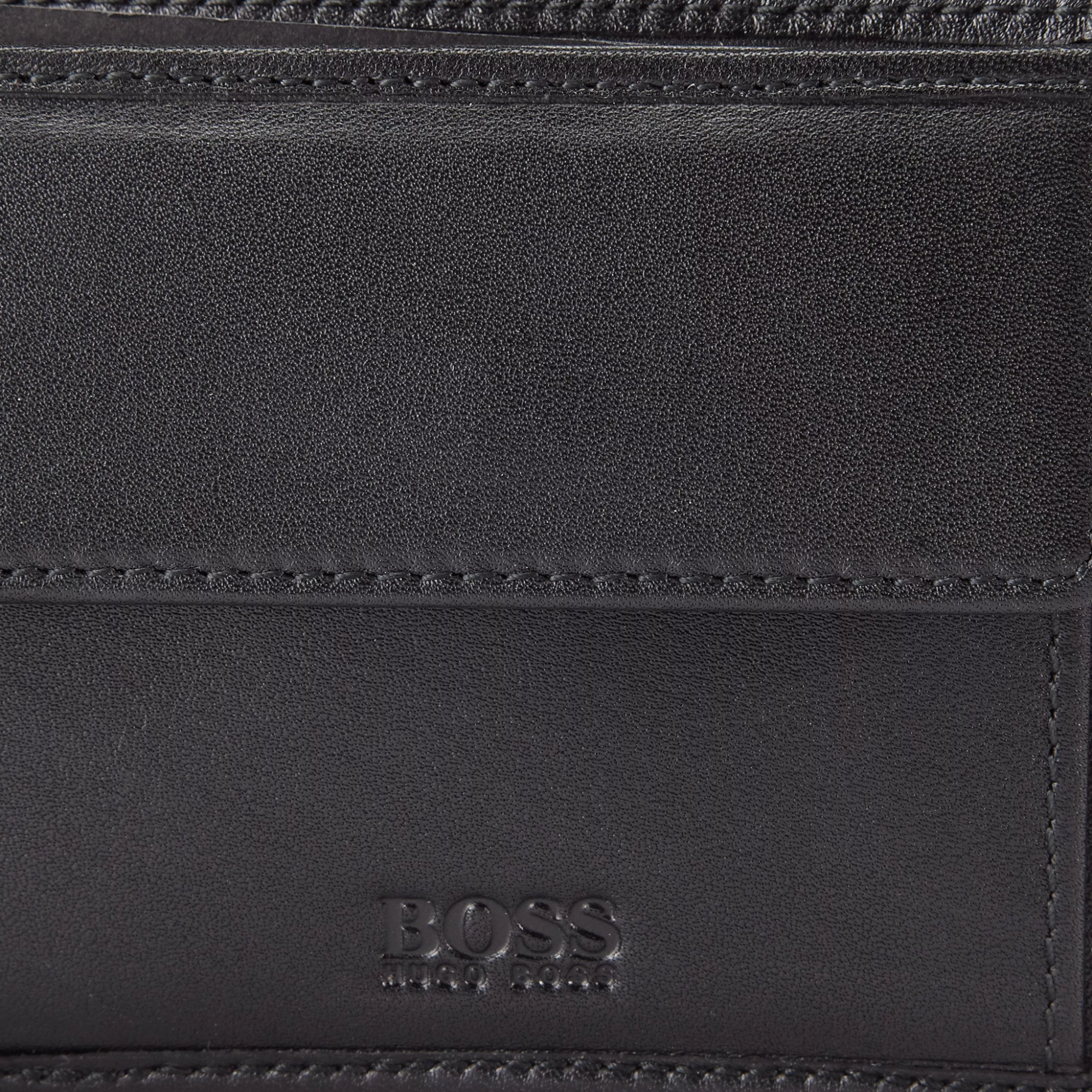 Hugo Boss Mens Wallet Asolo Genuine Leather Wallet Bifold Credit Card Holder Black