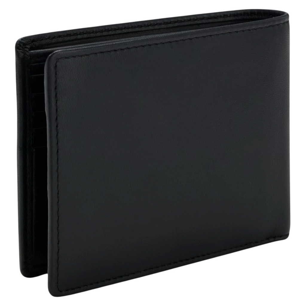 Hugo Boss Mens Wallet Asolo Genuine Leather Wallet Bifold Credit Card Holder Black