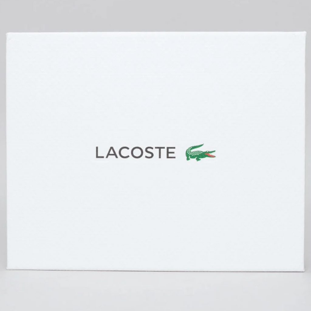 Lacoste Mens Wallet Genuine Leather Small Billfold Credit Card Holder Black