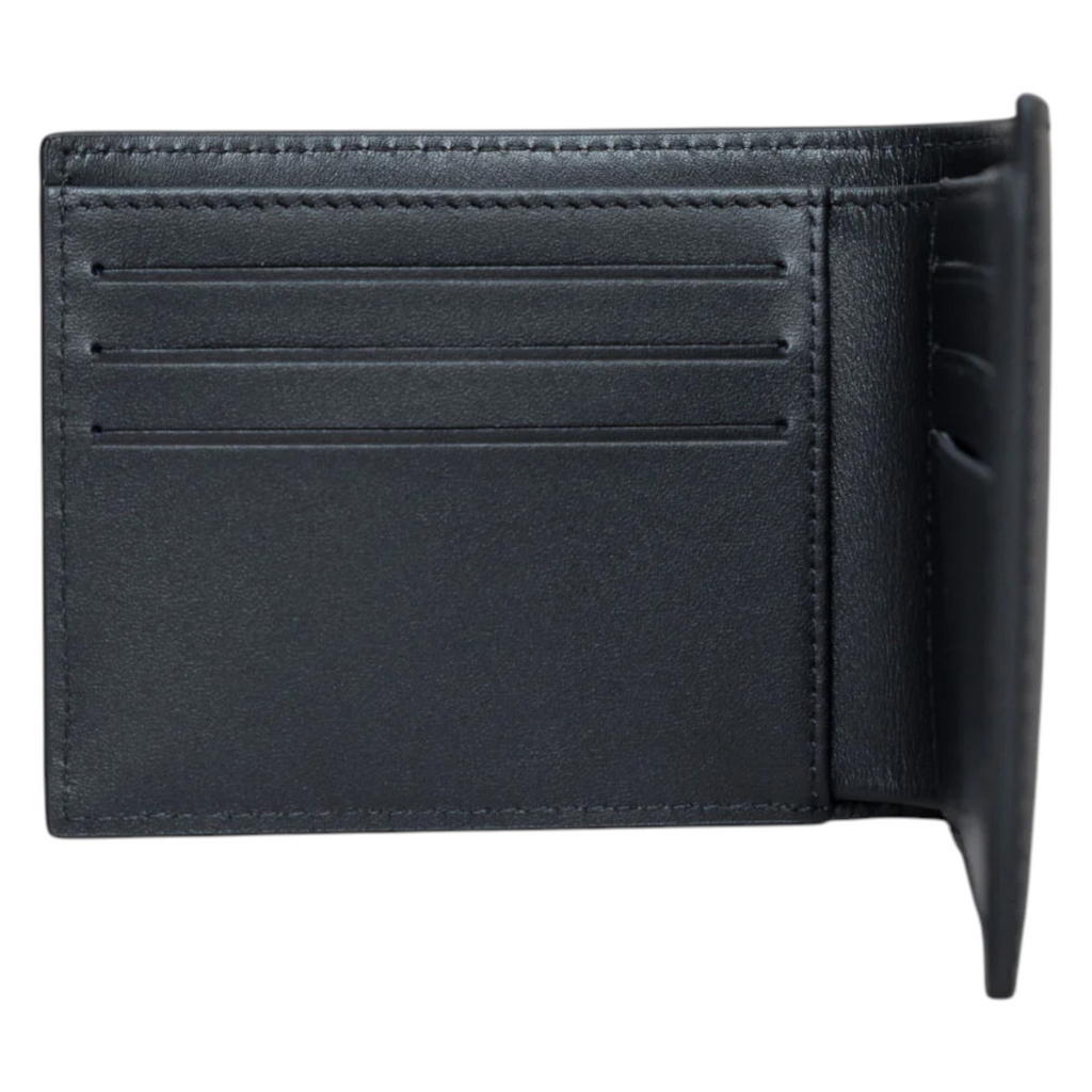 Lacoste Mens Wallet Genuine Leather Small Billfold Credit Card Holder Black