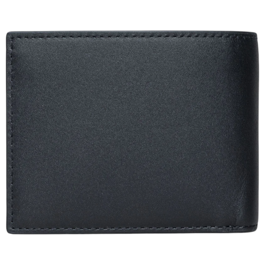 Lacoste Mens Wallet Genuine Leather Small Billfold Credit Card Holder Black