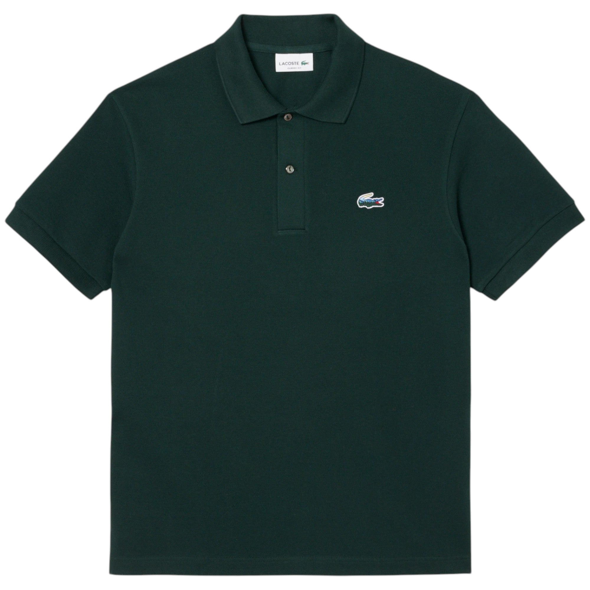 Lacoste Mens Polo Shirts Classic Fit Landscape Crocodile Pique Golf Polo Shirt