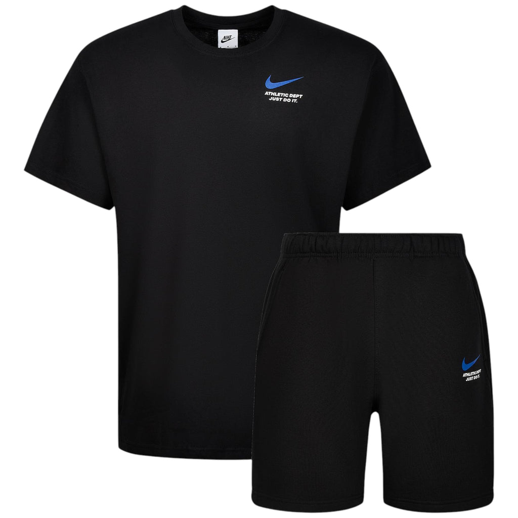 Nike Mens T Shirts Shorts Set Co Ords Athletic Swoosh Cotton Sportswear Summer Set