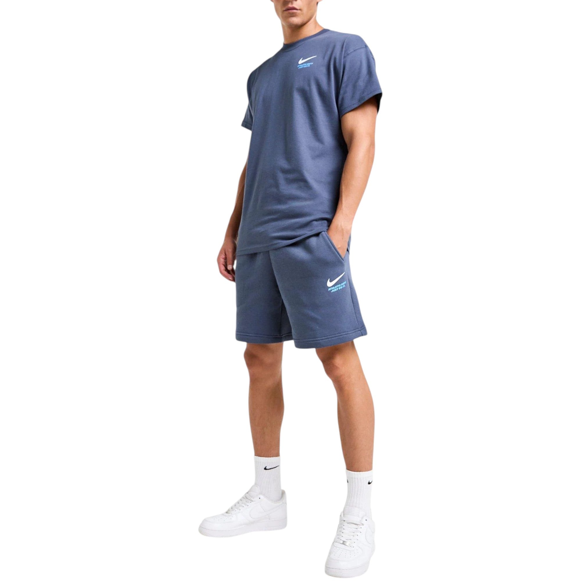 Nike Mens T Shirts Shorts Set Co Ords Athletic Swoosh Cotton Sportswear Summer Set