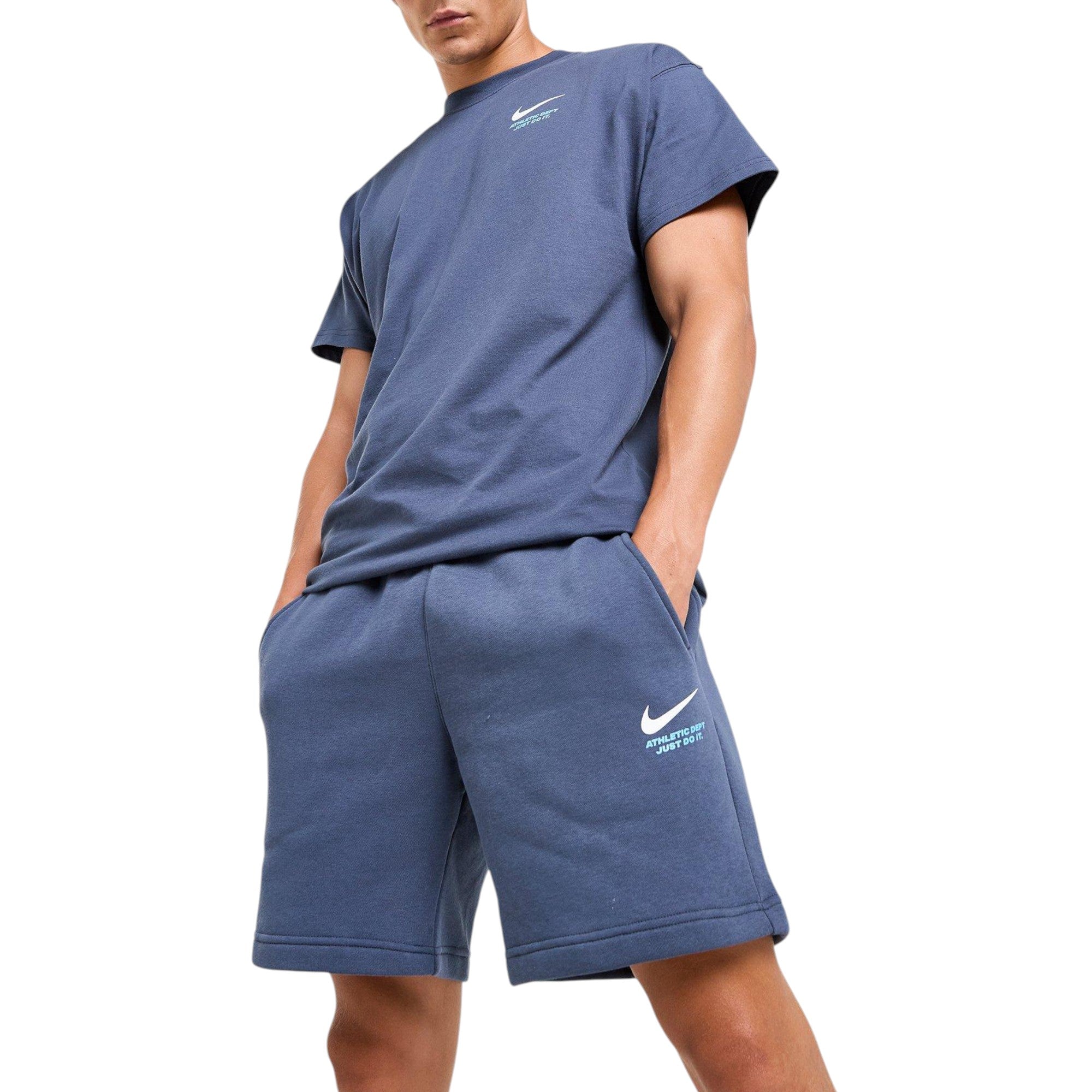 Nike Mens T Shirts Shorts Set Co Ords Athletic Swoosh Cotton Sportswear Summer Set