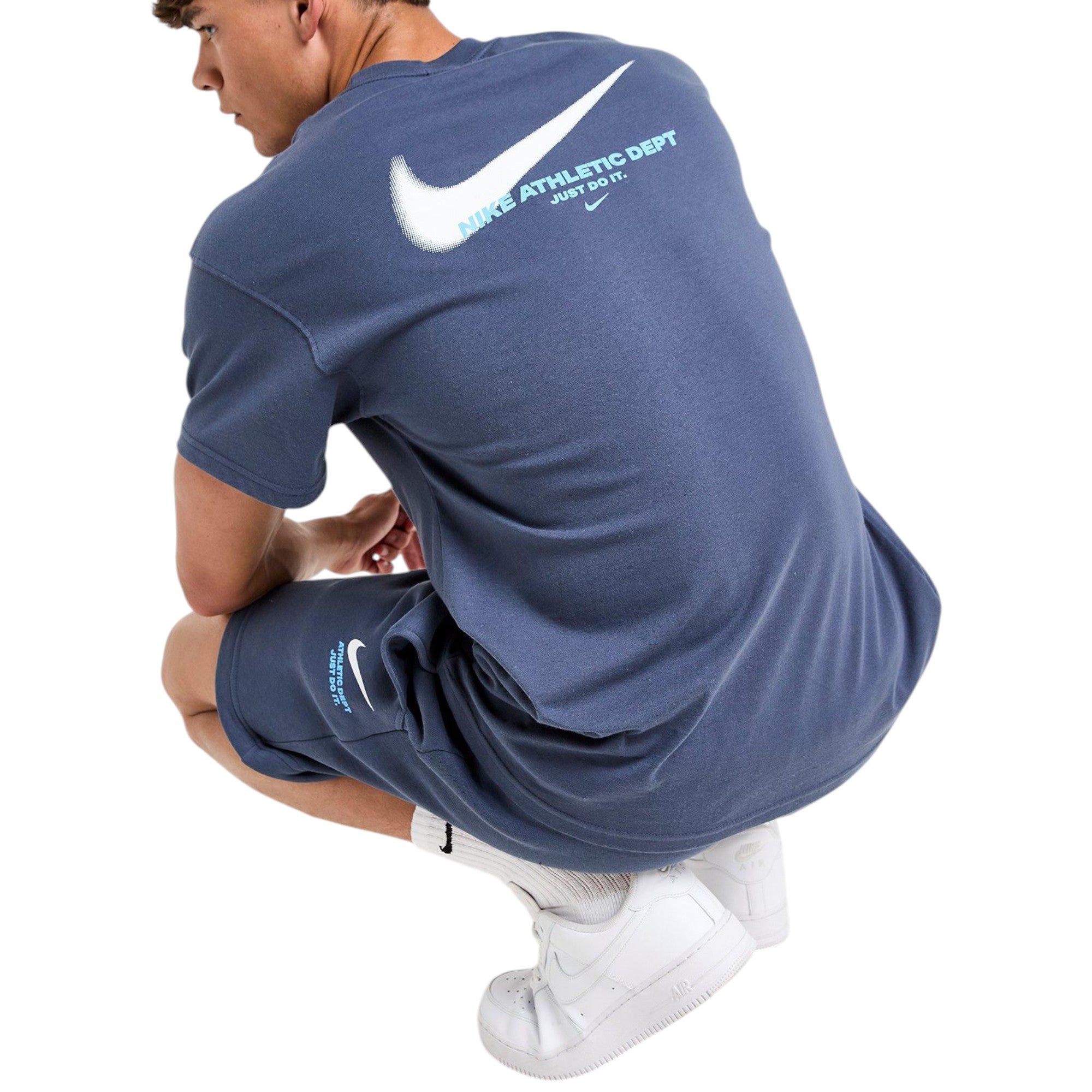 Nike Mens T Shirts Shorts Set Co Ords Athletic Swoosh Cotton Sportswear Summer Set