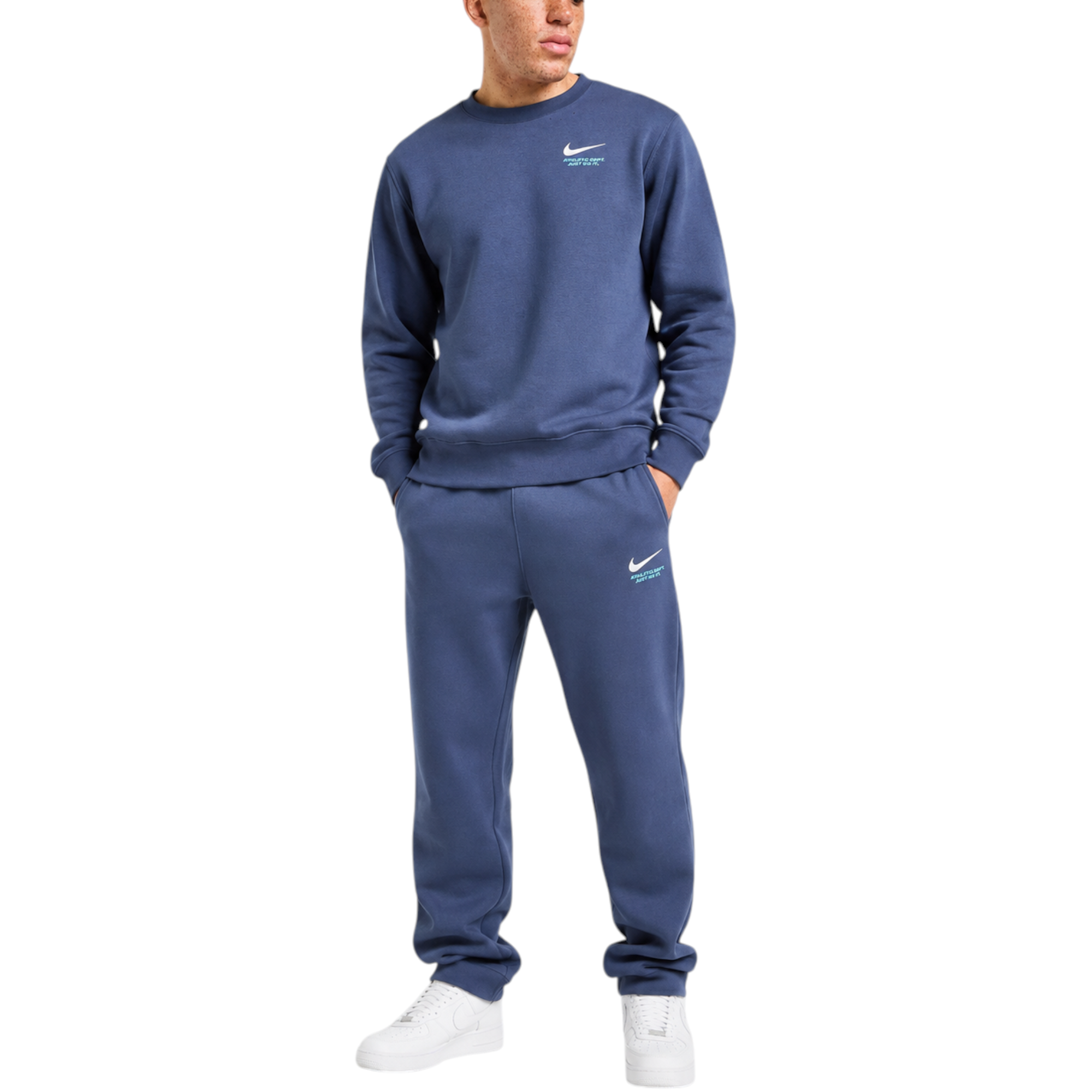 Nike Mens Tracksuit Athletic Dept Crew Sweatshirt Fleece Jogger Relaxed Fit