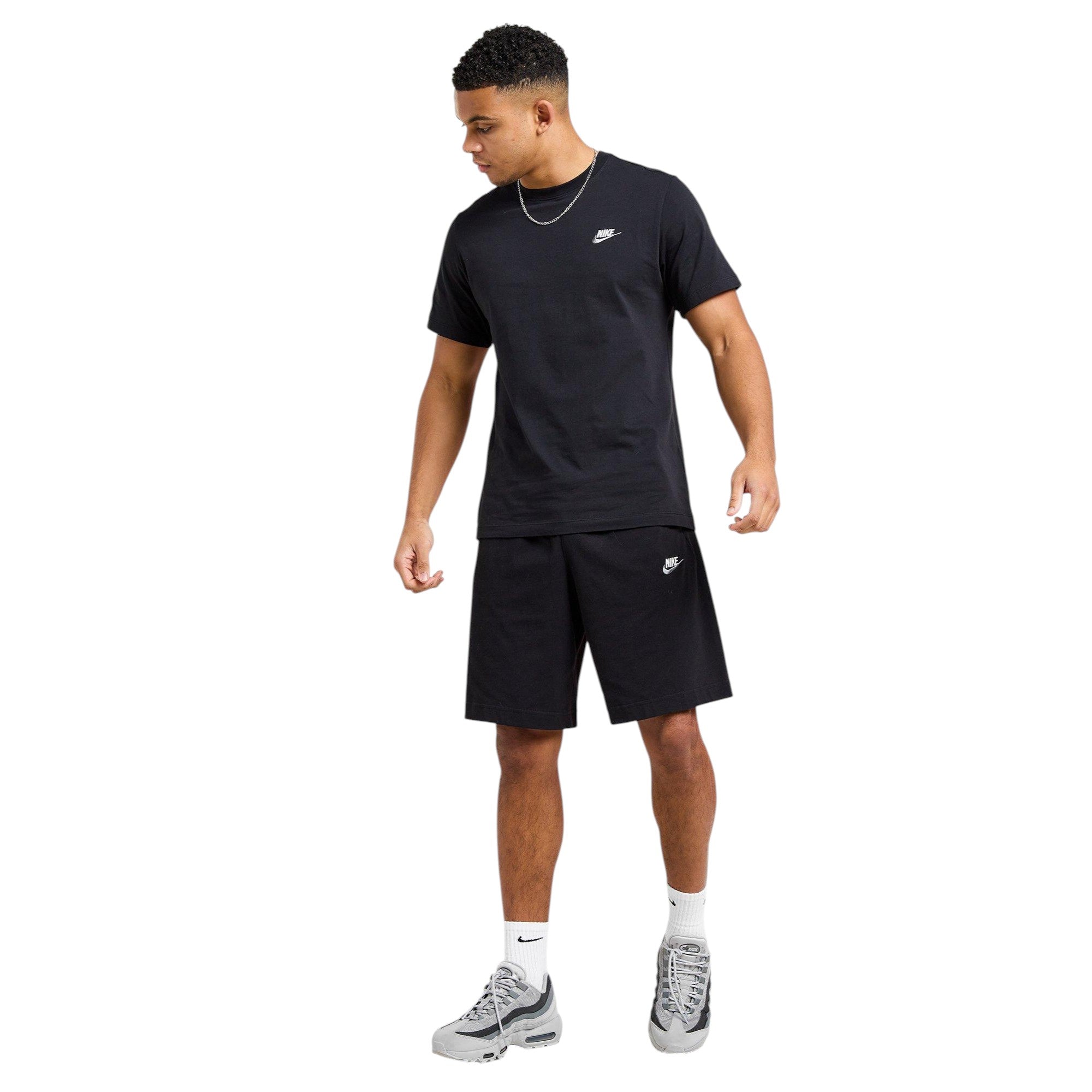 Nike Core Mens T Shirts Sportswear Club Swoosh Embroidered Futura Logo Tee