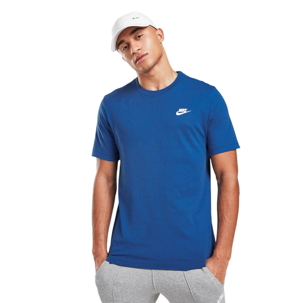 Nike Core Mens T Shirts Sportswear Club Swoosh Embroidered Futura Logo Tee