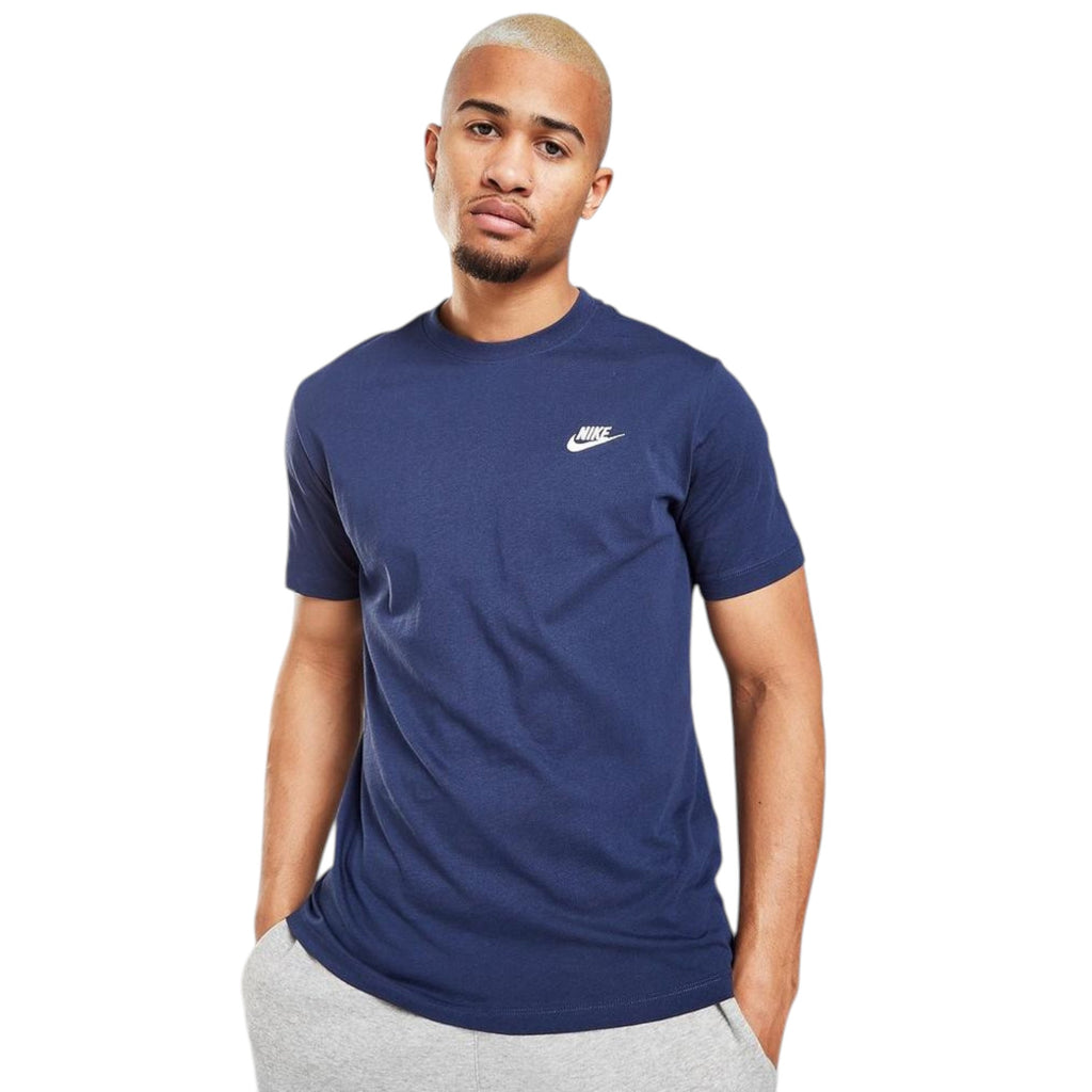 Nike Core Mens T Shirts Sportswear Club Swoosh Embroidered Futura Logo Tee