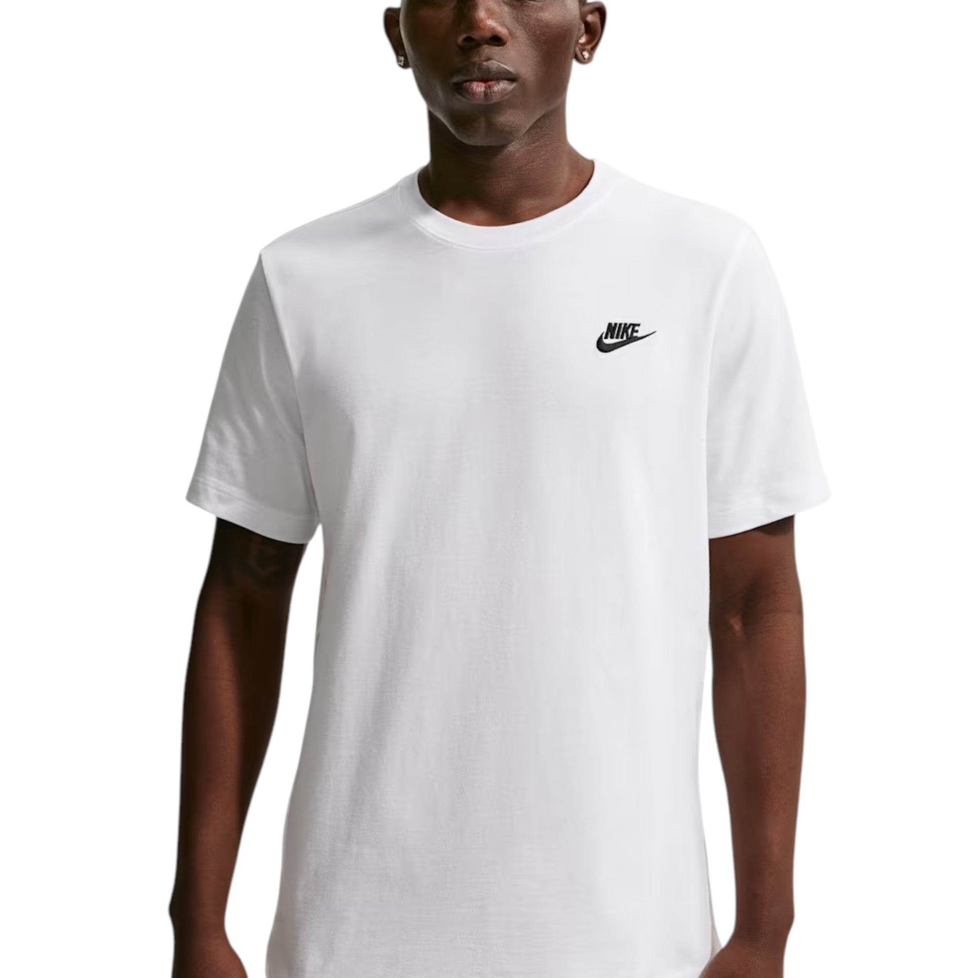 Nike Core Mens T Shirts Sportswear Club Swoosh Embroidered Futura Logo Tee