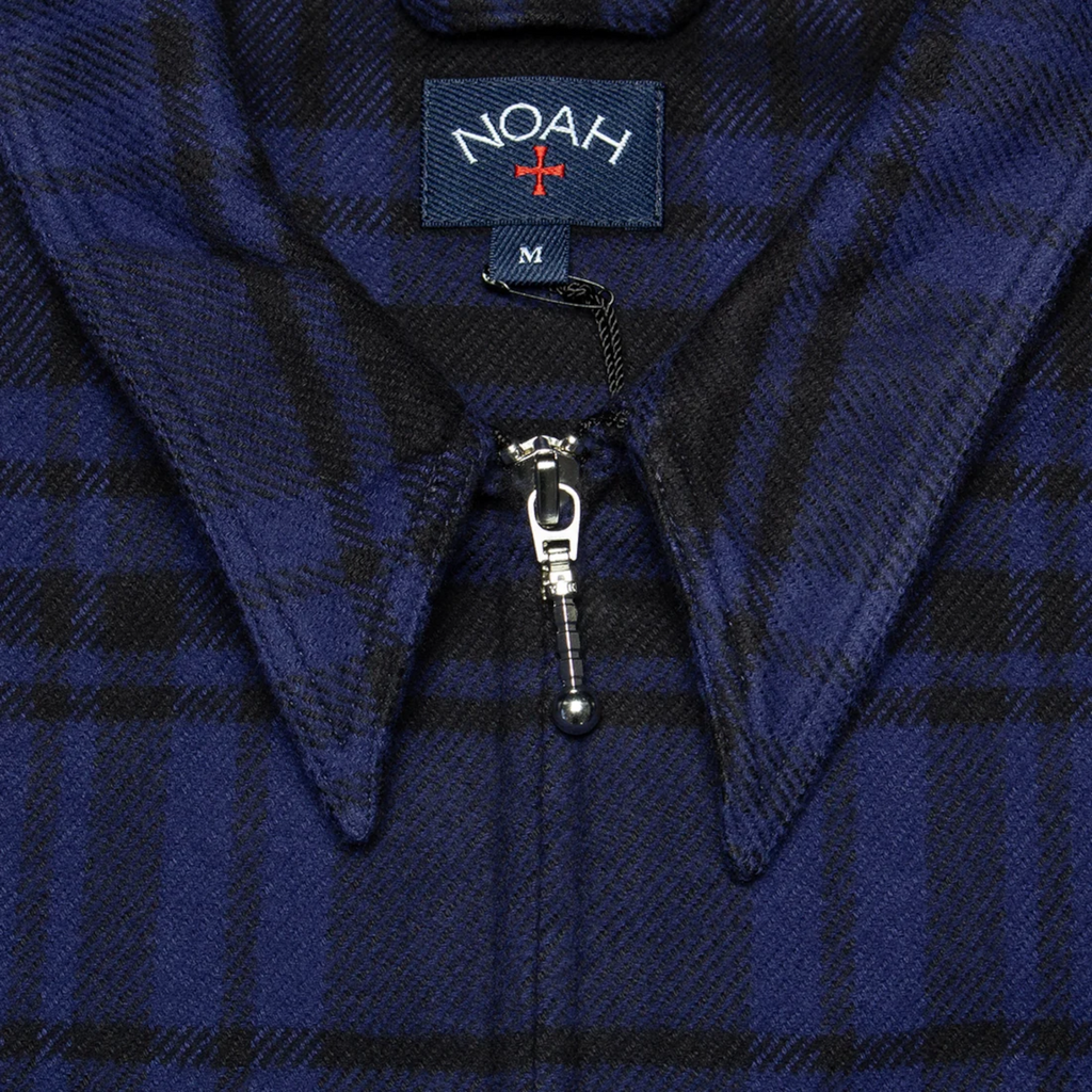 Noah Mens Heavyweight Zip Up Plaid Overshirt Flannel Jacket