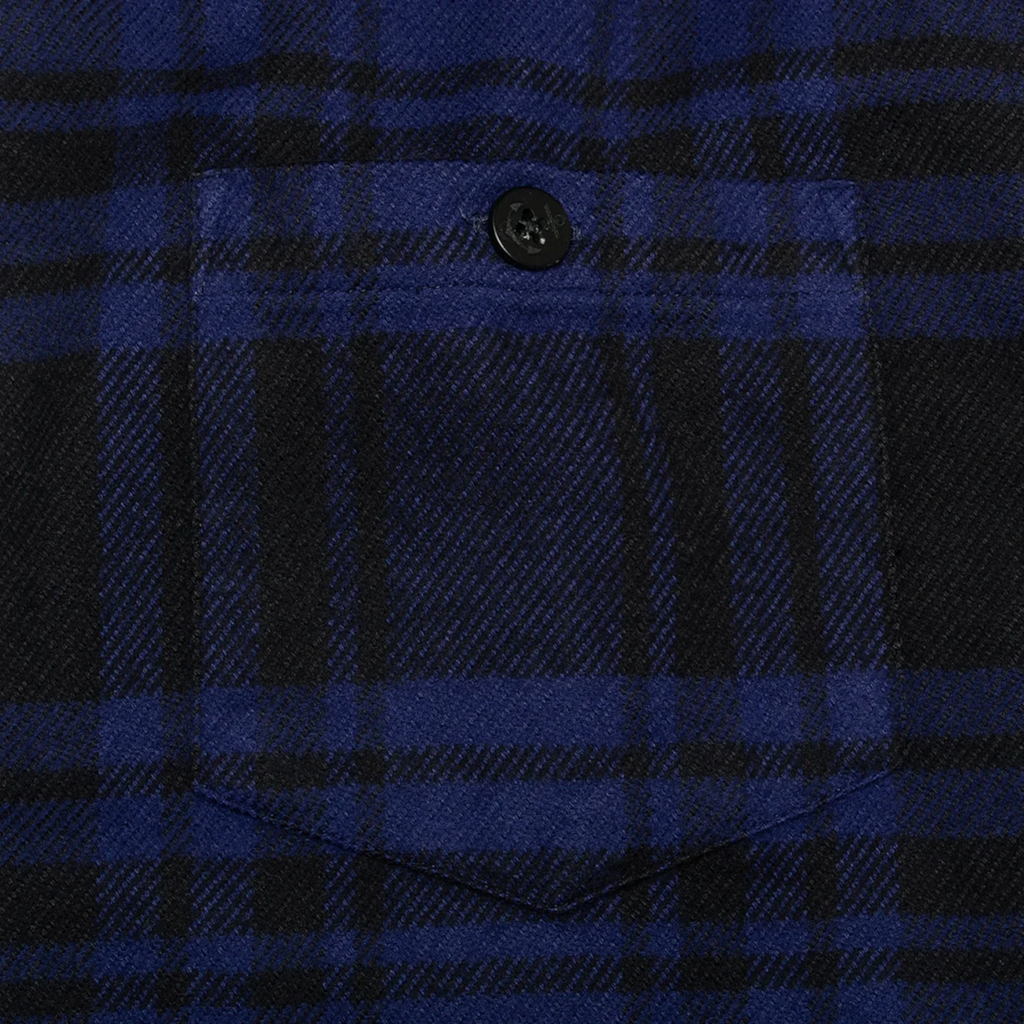 Noah Mens Heavyweight Zip Up Plaid Overshirt Flannel Jacket
