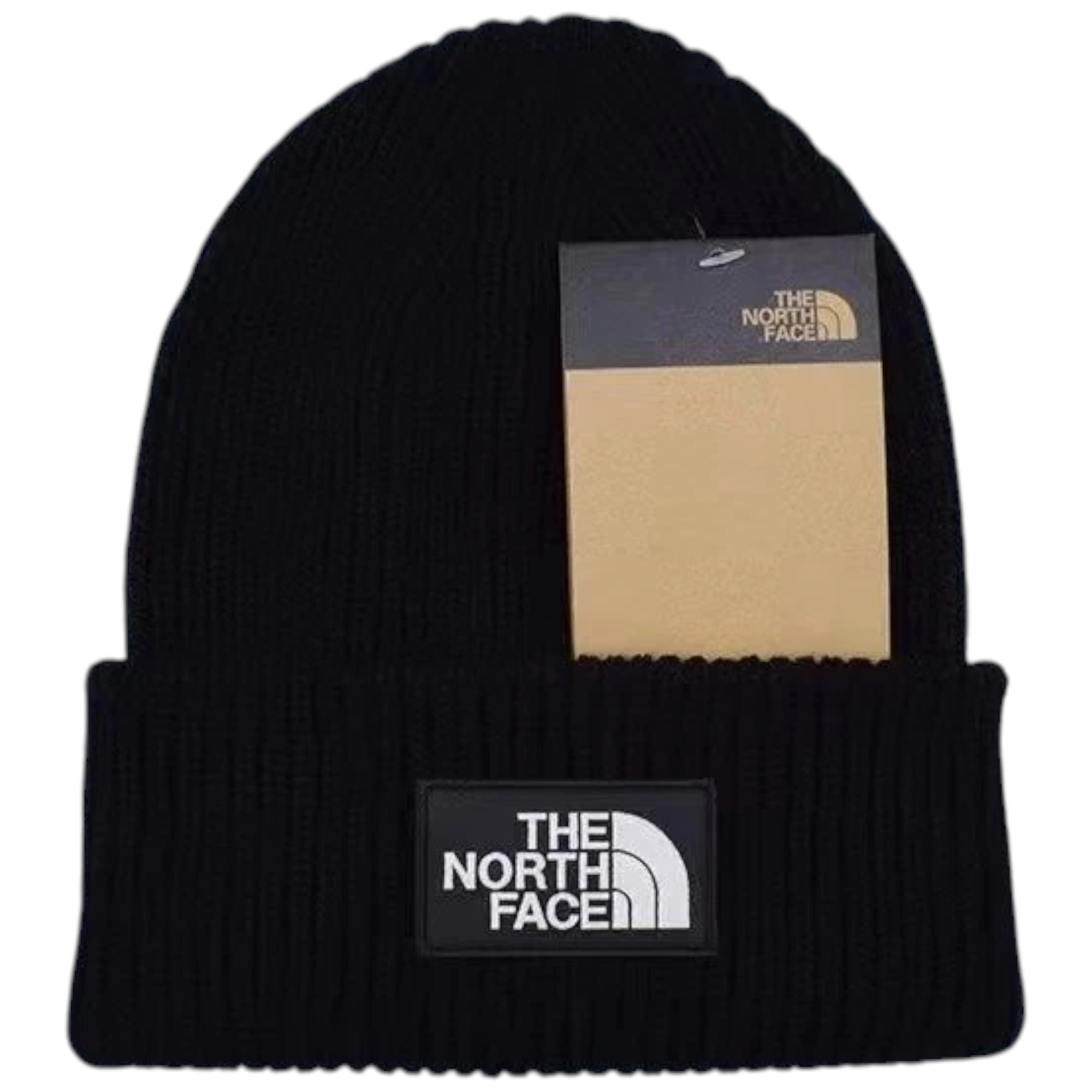 The Nort Face Hat Logo Box Cuffed Beanie Hat Unisex