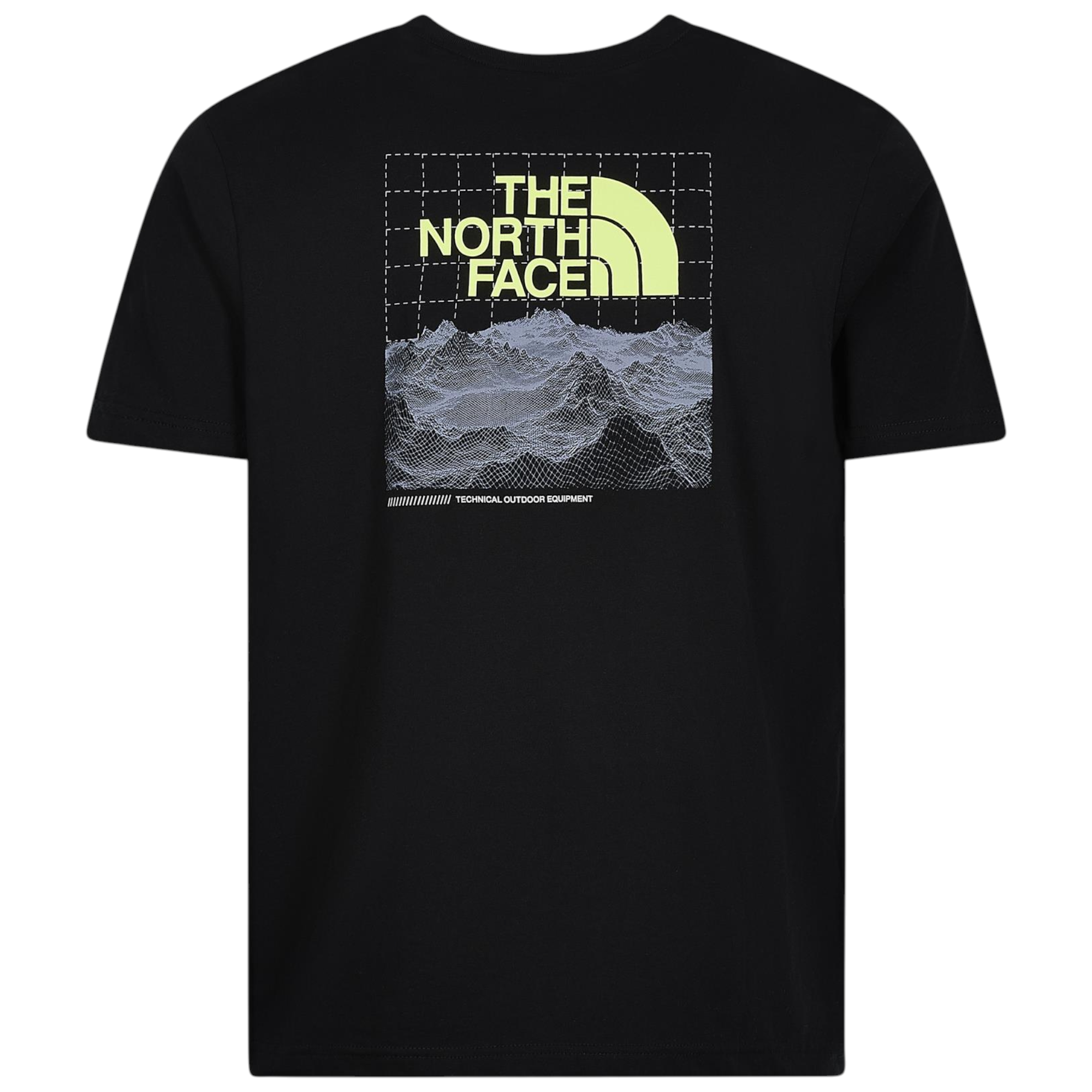 The North Face Mens M Digi Info Tech T Shirt Crew Neck Short Sleeve Cotton