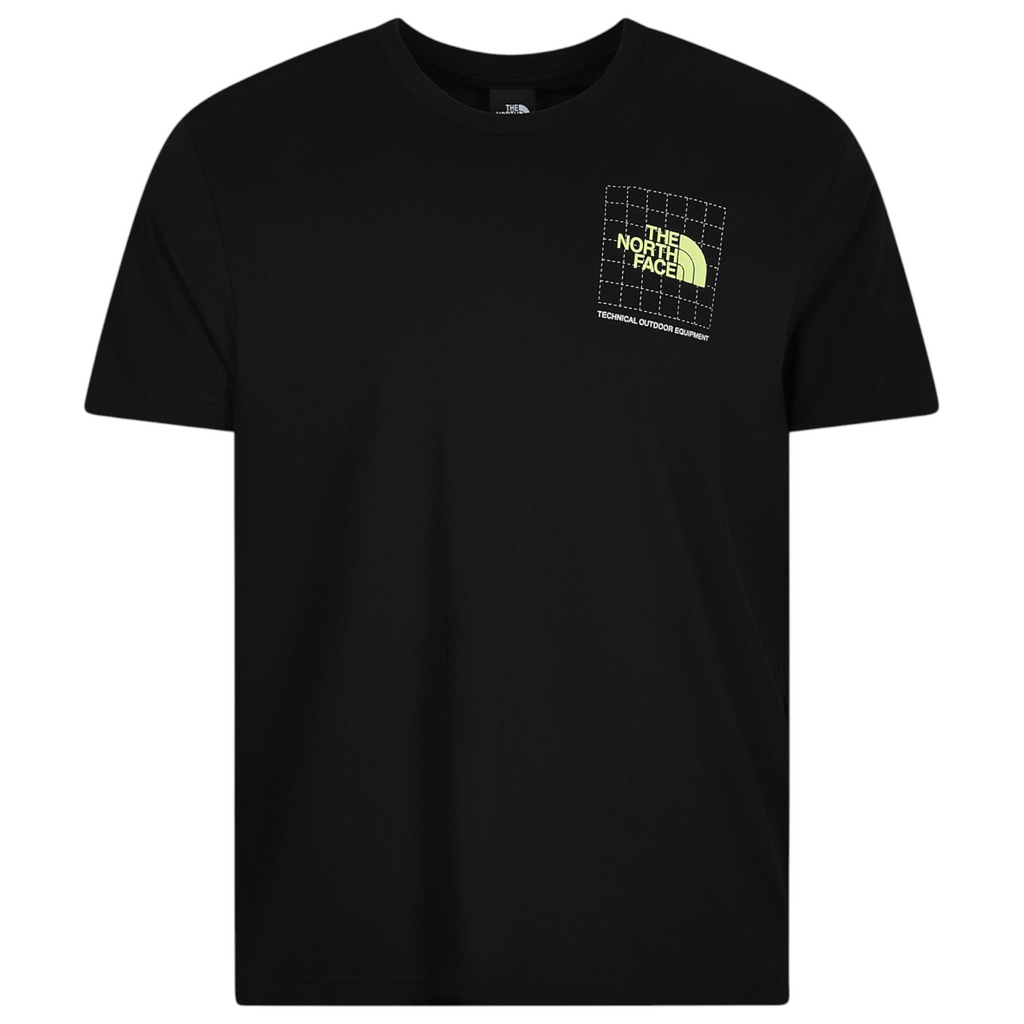 The North Face Mens M Digi Info Tech T Shirt Crew Neck Short Sleeve Cotton