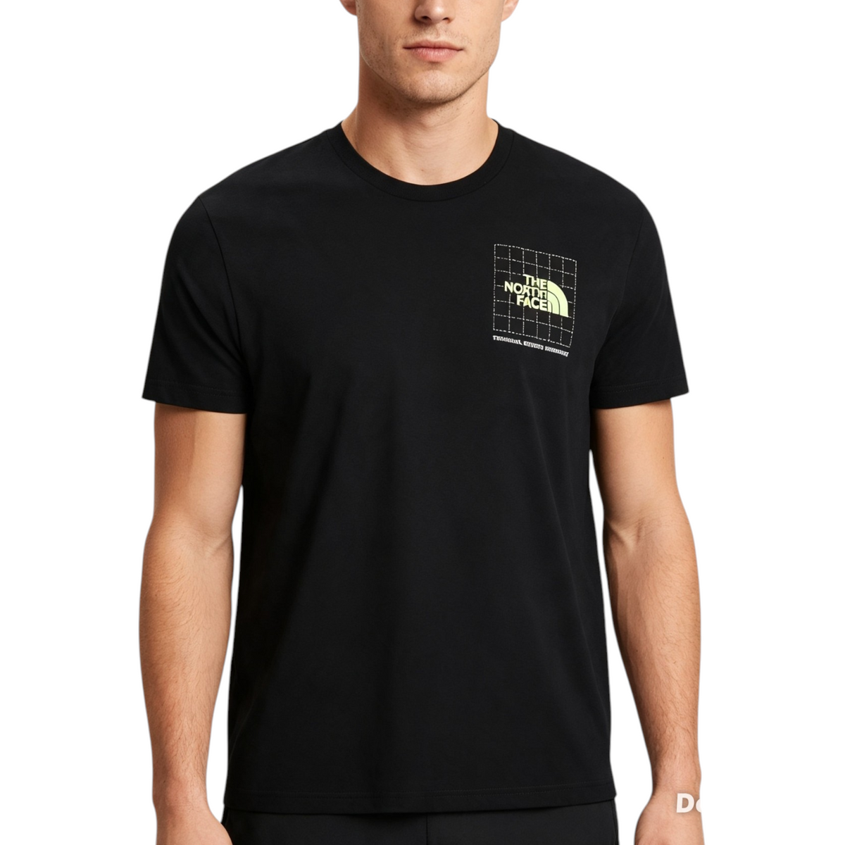 The North Face Mens M Digi Info Tech T Shirt Crew Neck Short Sleeve Cotton