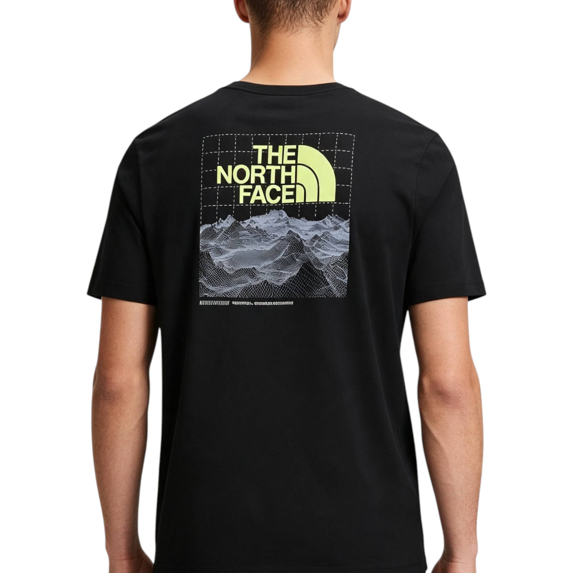 The North Face Mens M Digi Info Tech T Shirt Crew Neck Short Sleeve Cotton