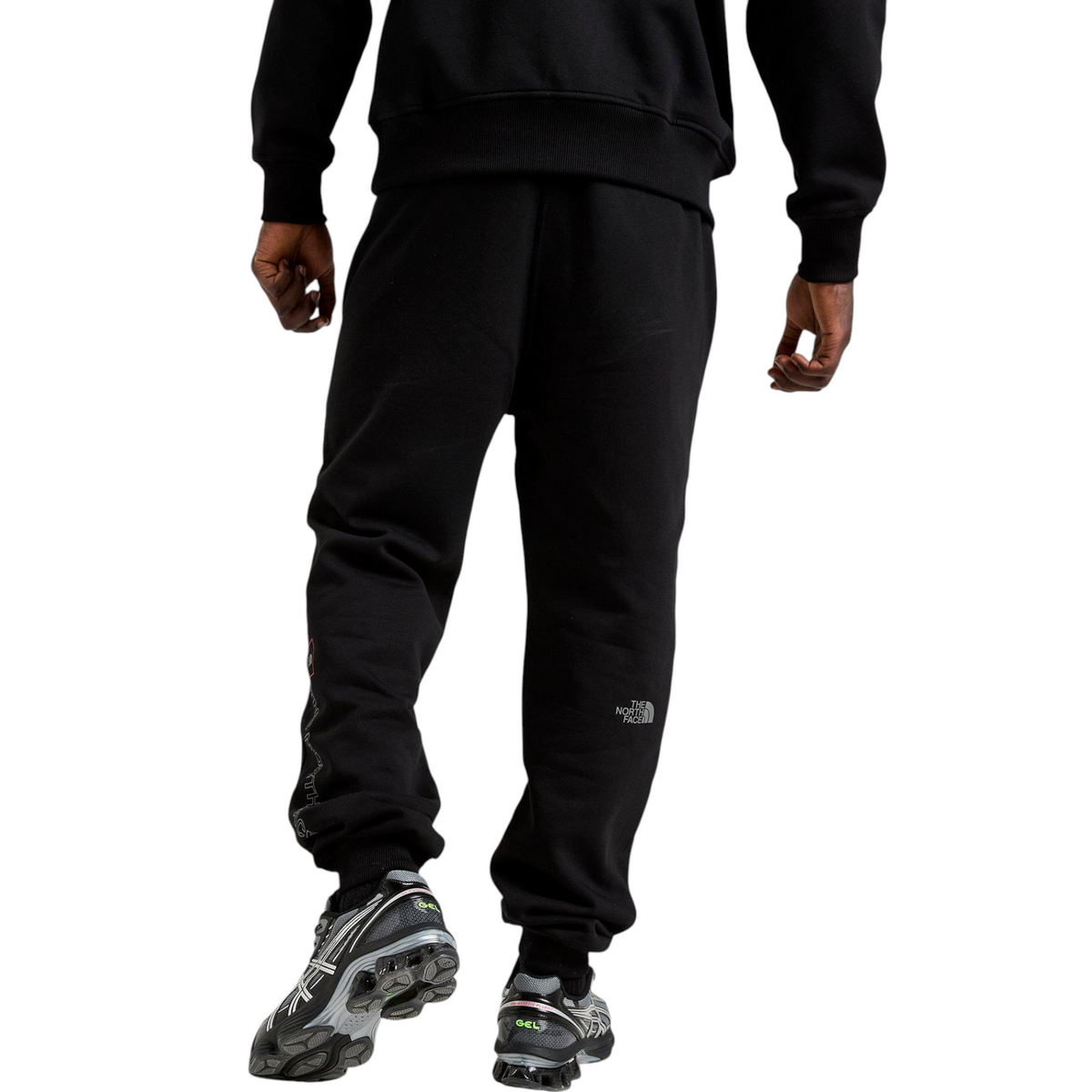 The North Face Mens Tracksuit M Outline Crew Sweatshirt Fleece Jogger Sportswear Black