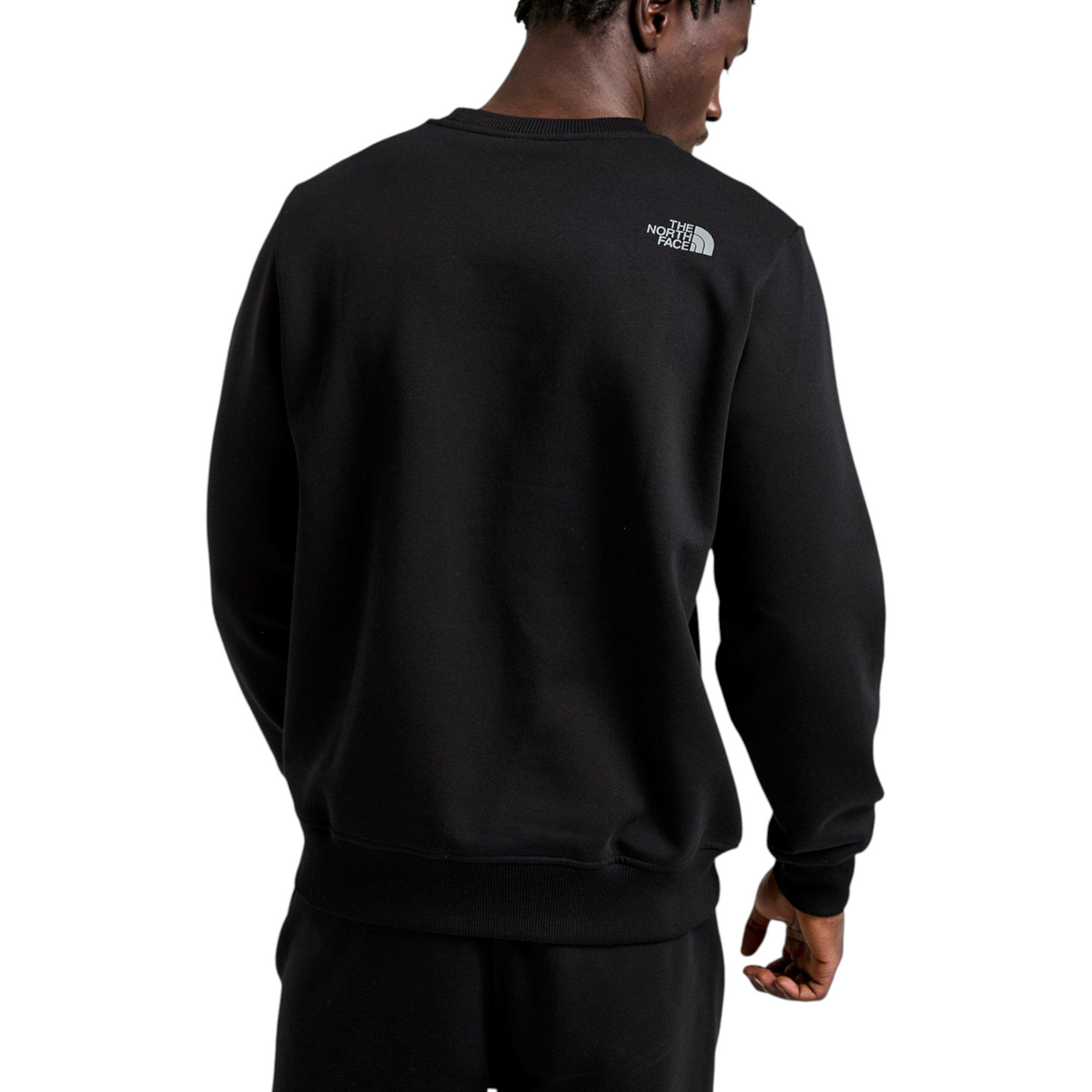 The North Face Mens Tracksuit M Outline Crew Sweatshirt Fleece Jogger Sportswear Black