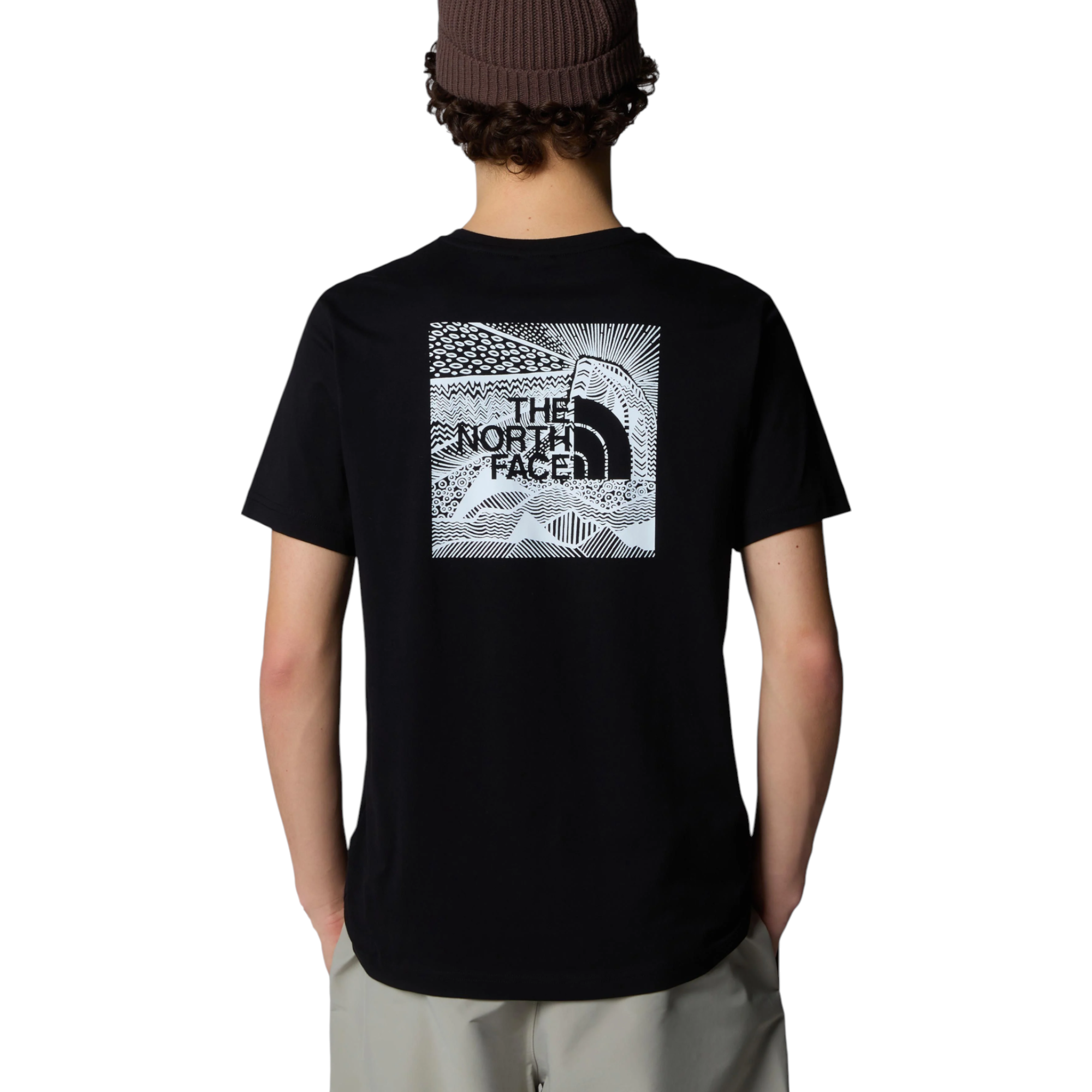 The North Face Mens T Shirts Box NSE Celebration Crew Neck Graphic Print Summer Tee