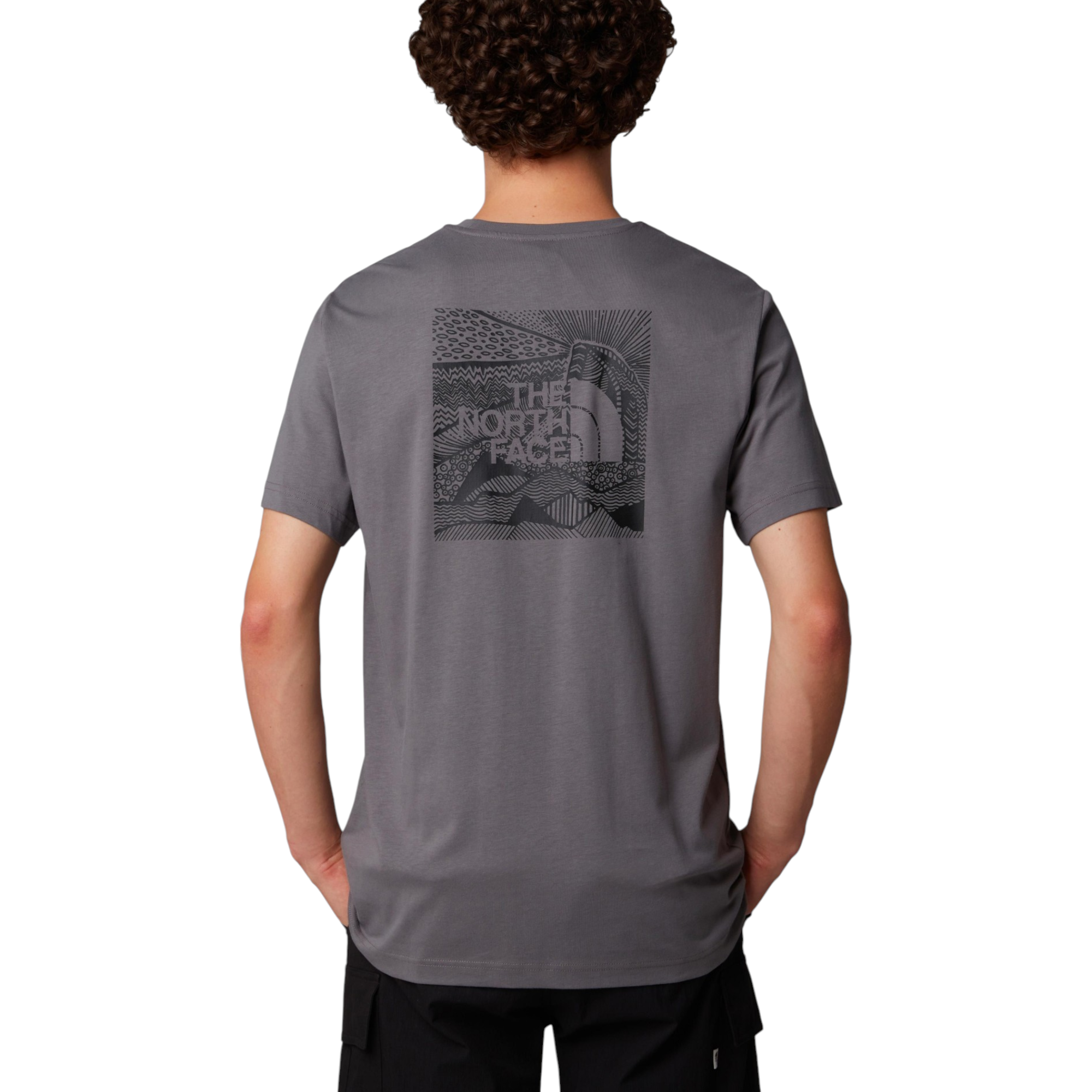 The North Face Mens T Shirts Box NSE Celebration Crew Neck Graphic Print Summer Tee