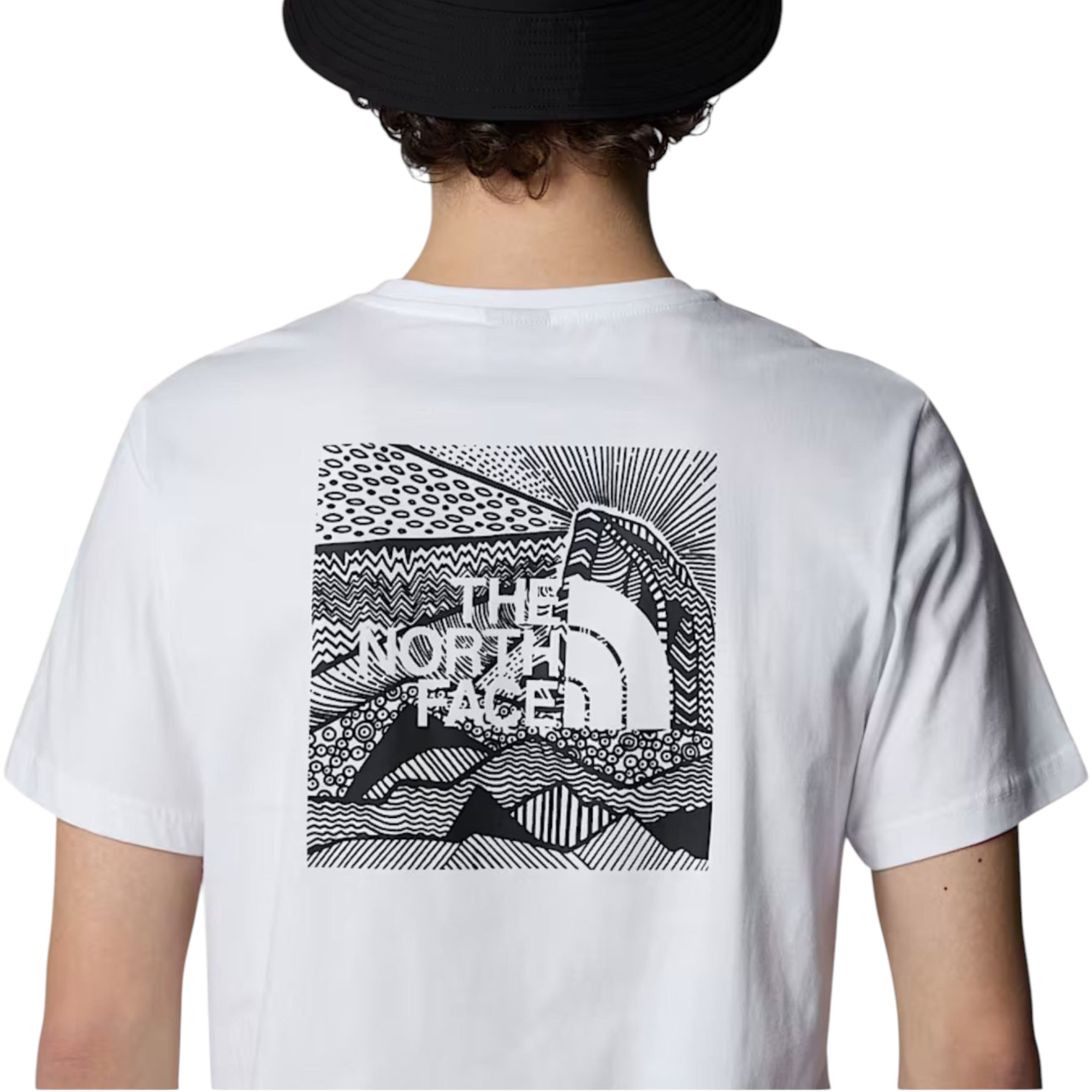 The North Face Mens T Shirts Box NSE Celebration Crew Neck Graphic Print Summer Tee