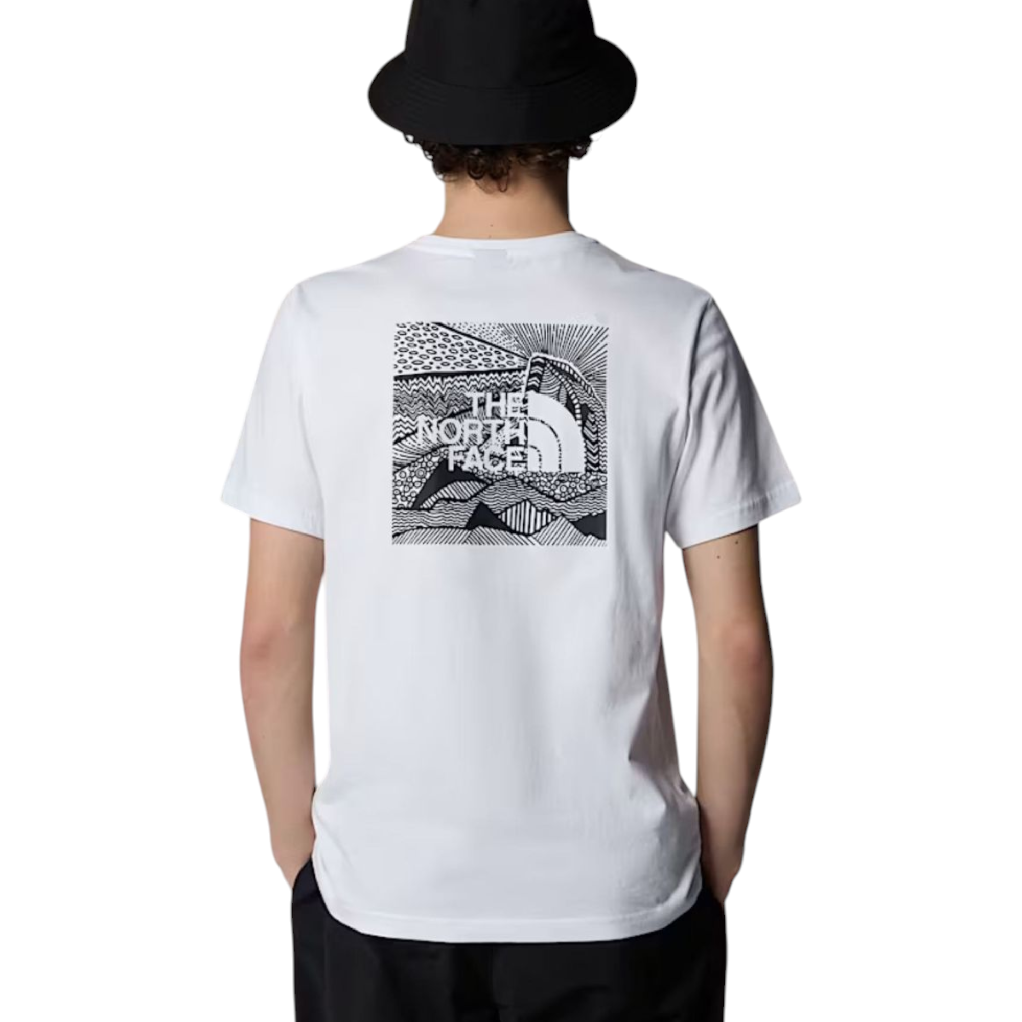 The North Face Mens T Shirts Box NSE Celebration Crew Neck Graphic Print Summer Tee
