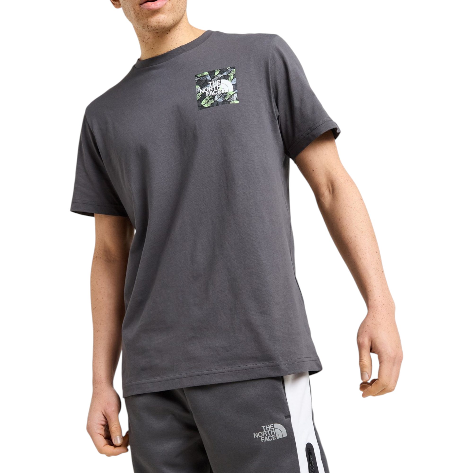 The North Face Mens T Shirts Box Exploration Crew Neck Graphic Print Cotton Tee