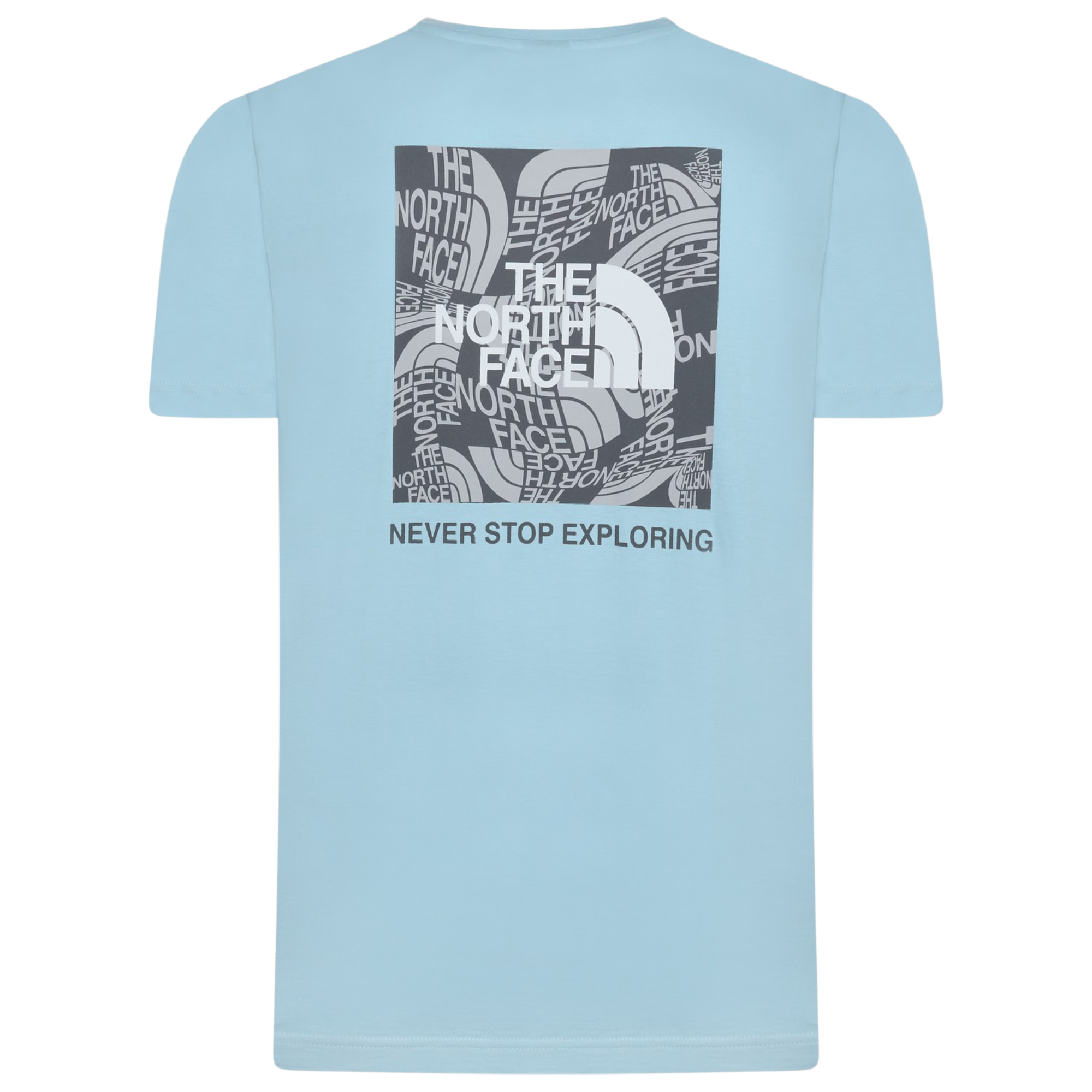 The North Face Mens T Shirts Box Exploration Crew Neck Graphic Print Summer Tee