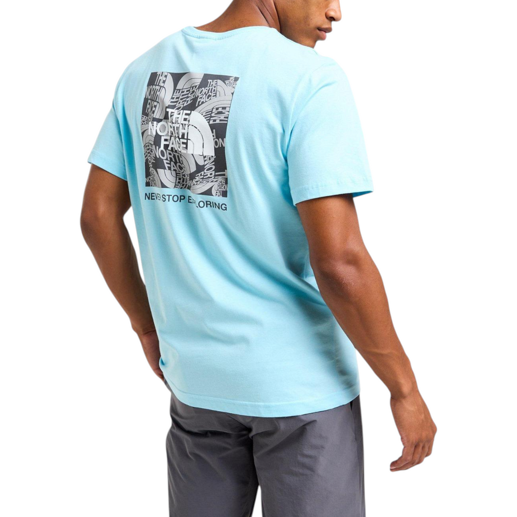The North Face Mens T Shirts Box Exploration Crew Neck Graphic Print Summer Tee
